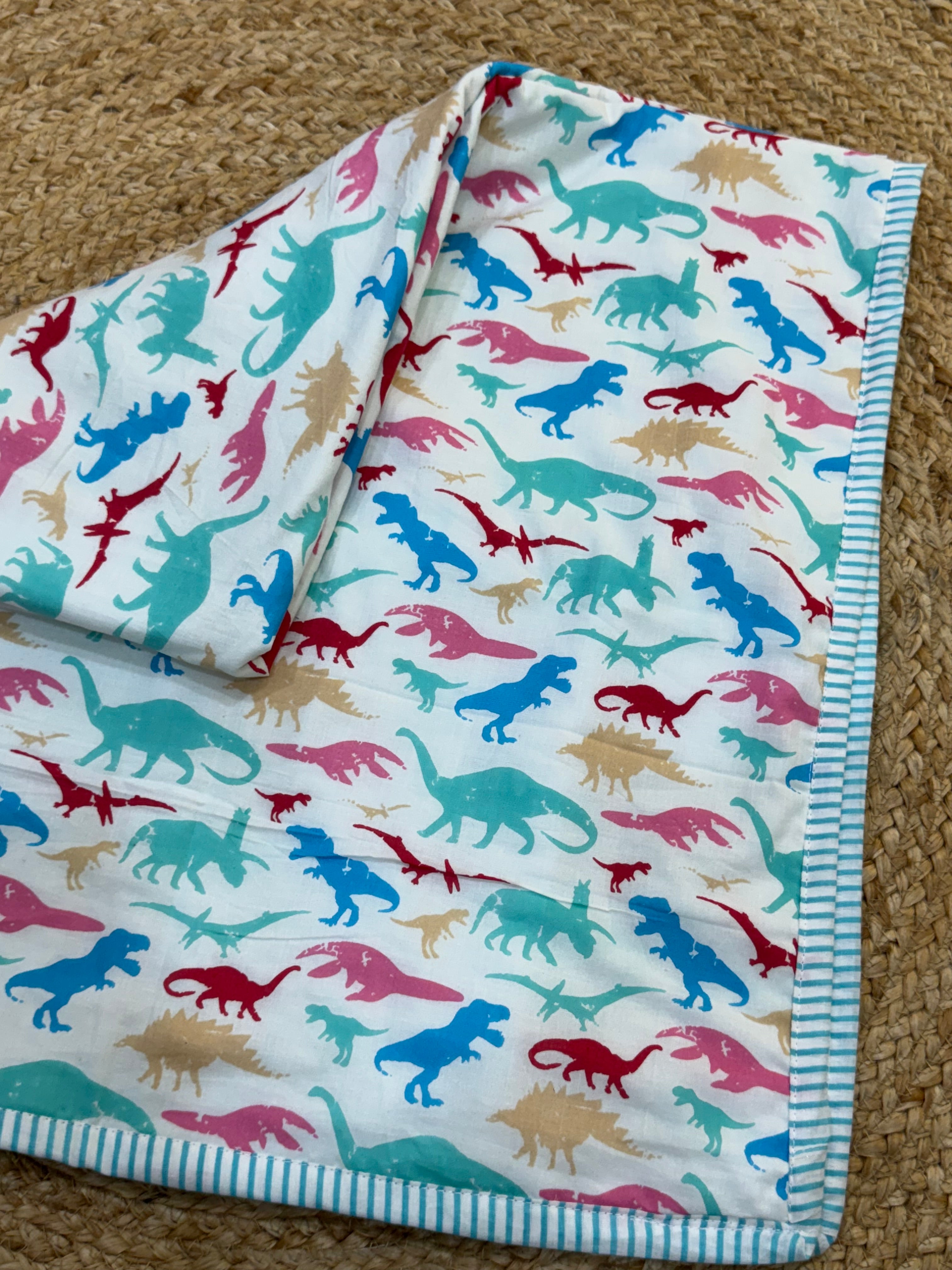 HAND BLOCK BLOCK PRINTED REVERSIBLE MULMUL BABY DOHAR