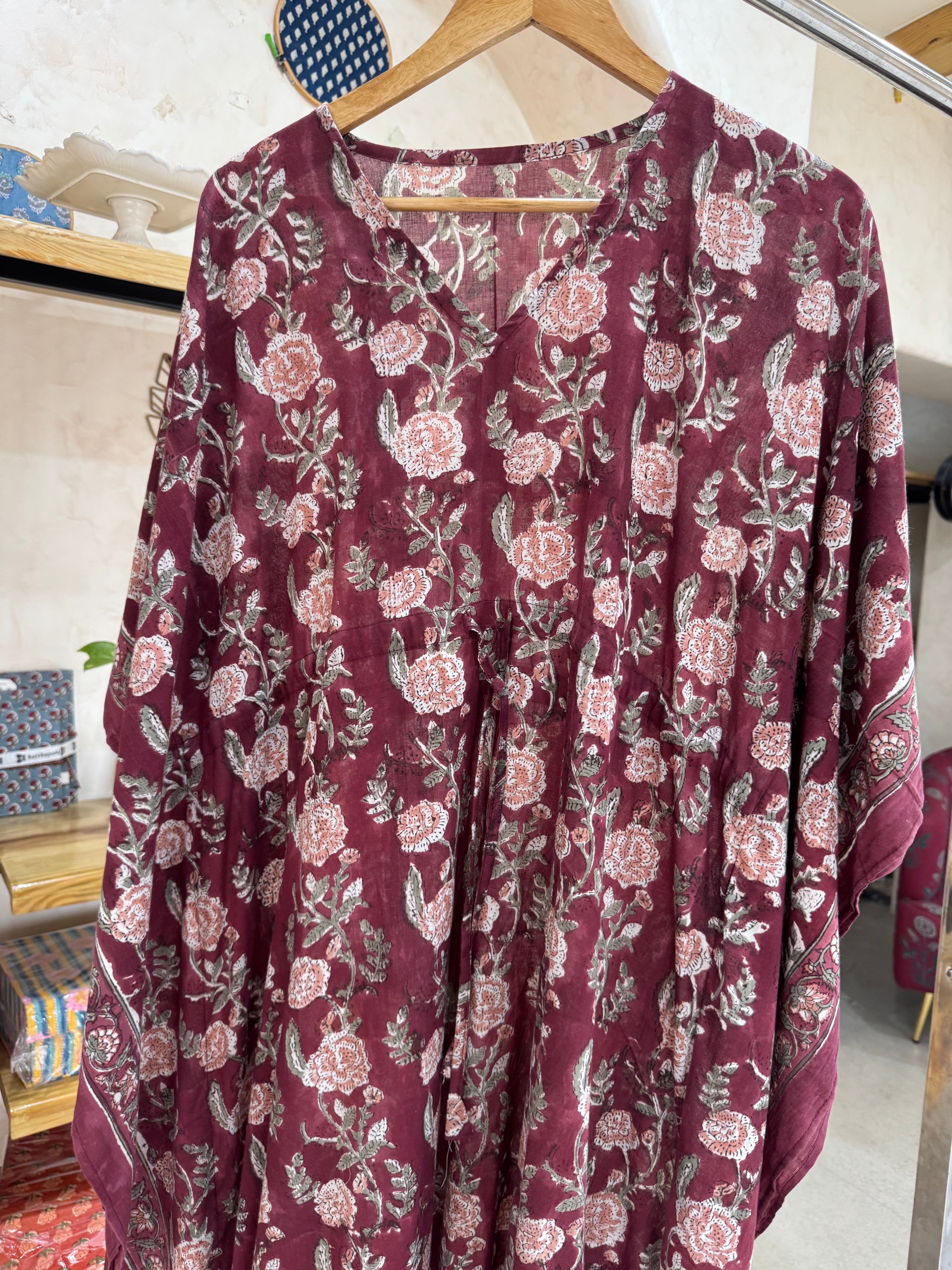 HANDBLOCK PRINTED LONG KAFTAN
