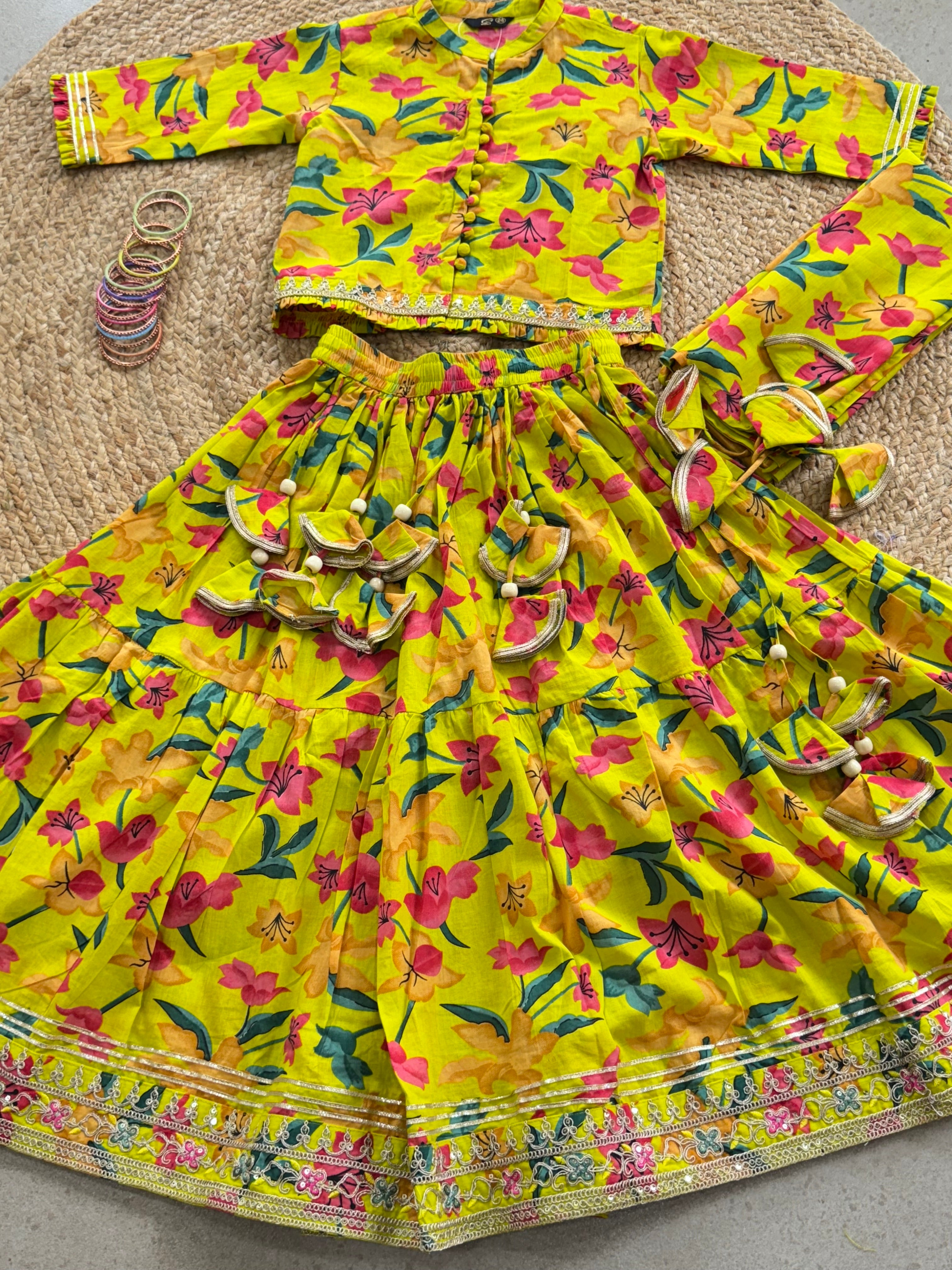 LEHENGA CHOLI DUPATTA SET ( 5 to 11 years)