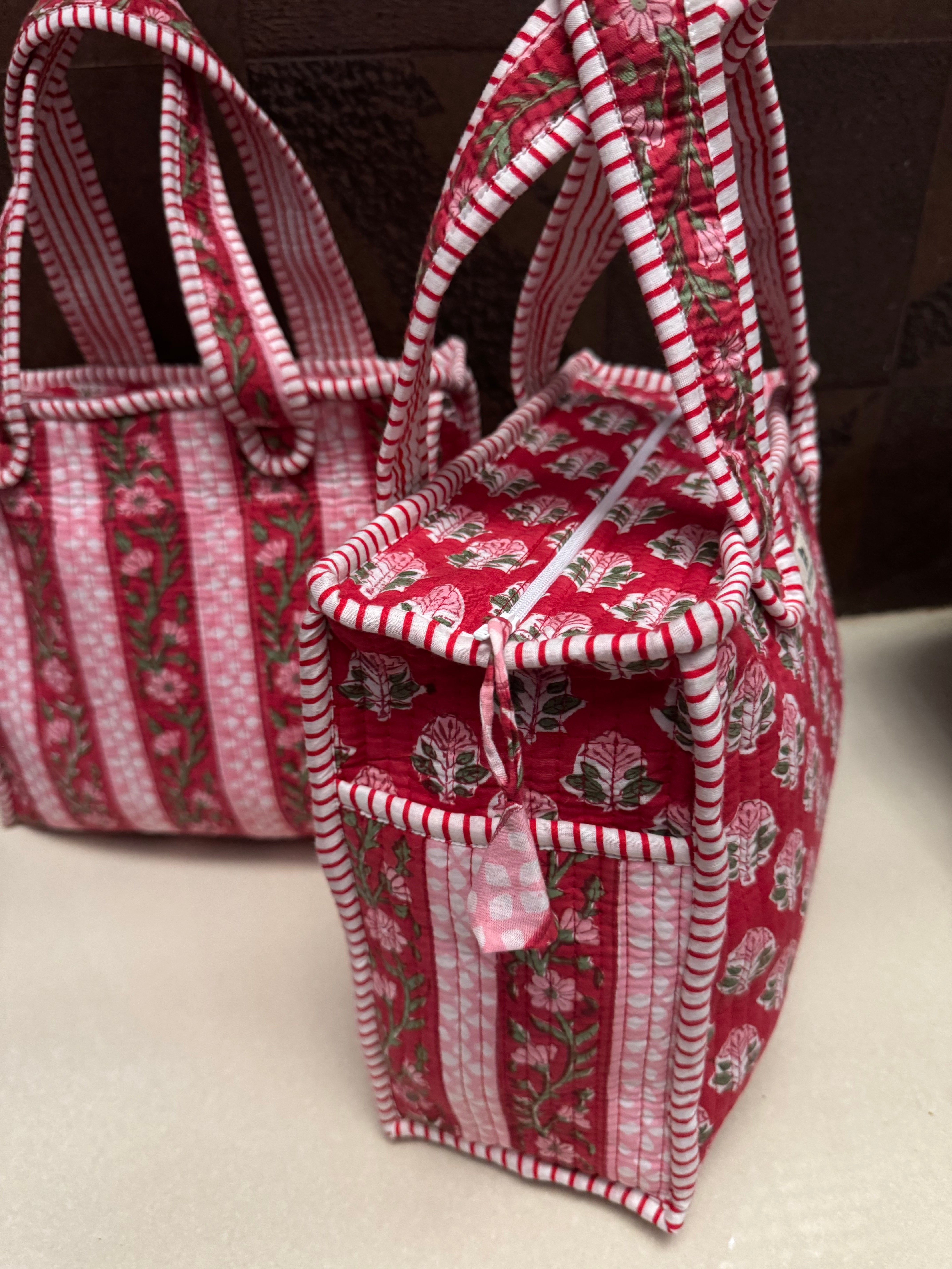 MINI TOTE BAG WITH ZIP (TWO SIDED PRINT)