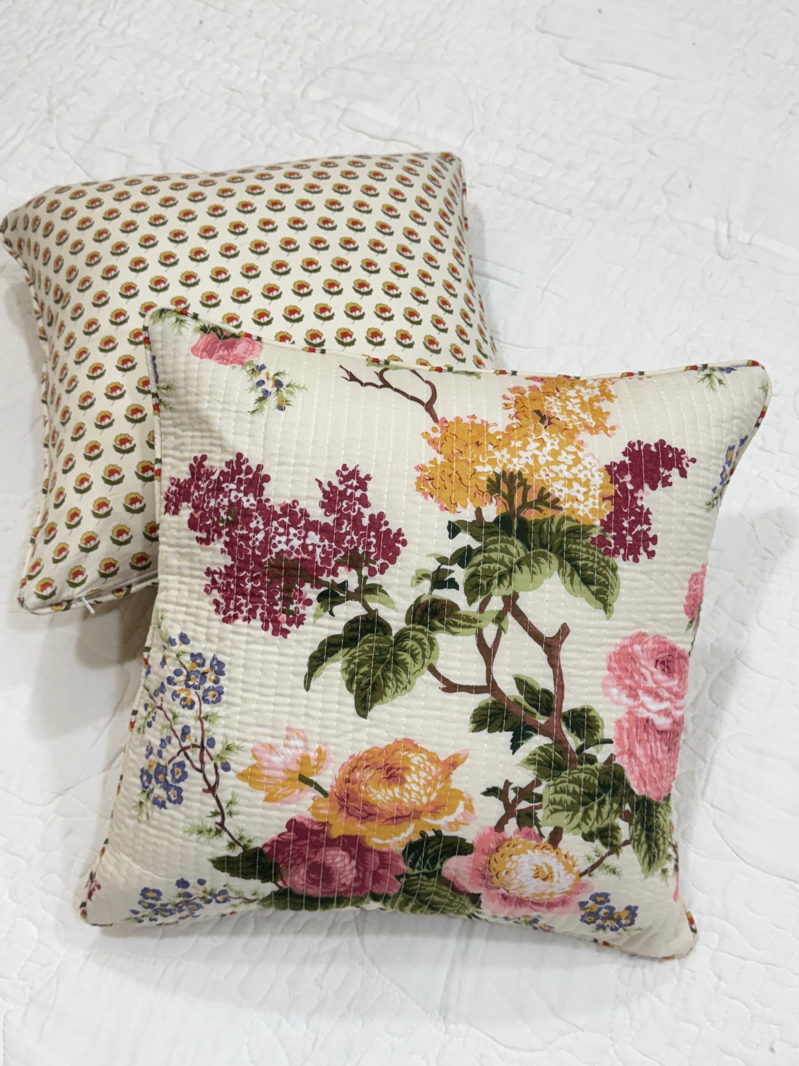 KANAK - SINGLE PIECE QUILTED 16 BY 16 INCHES CUSHION COVER