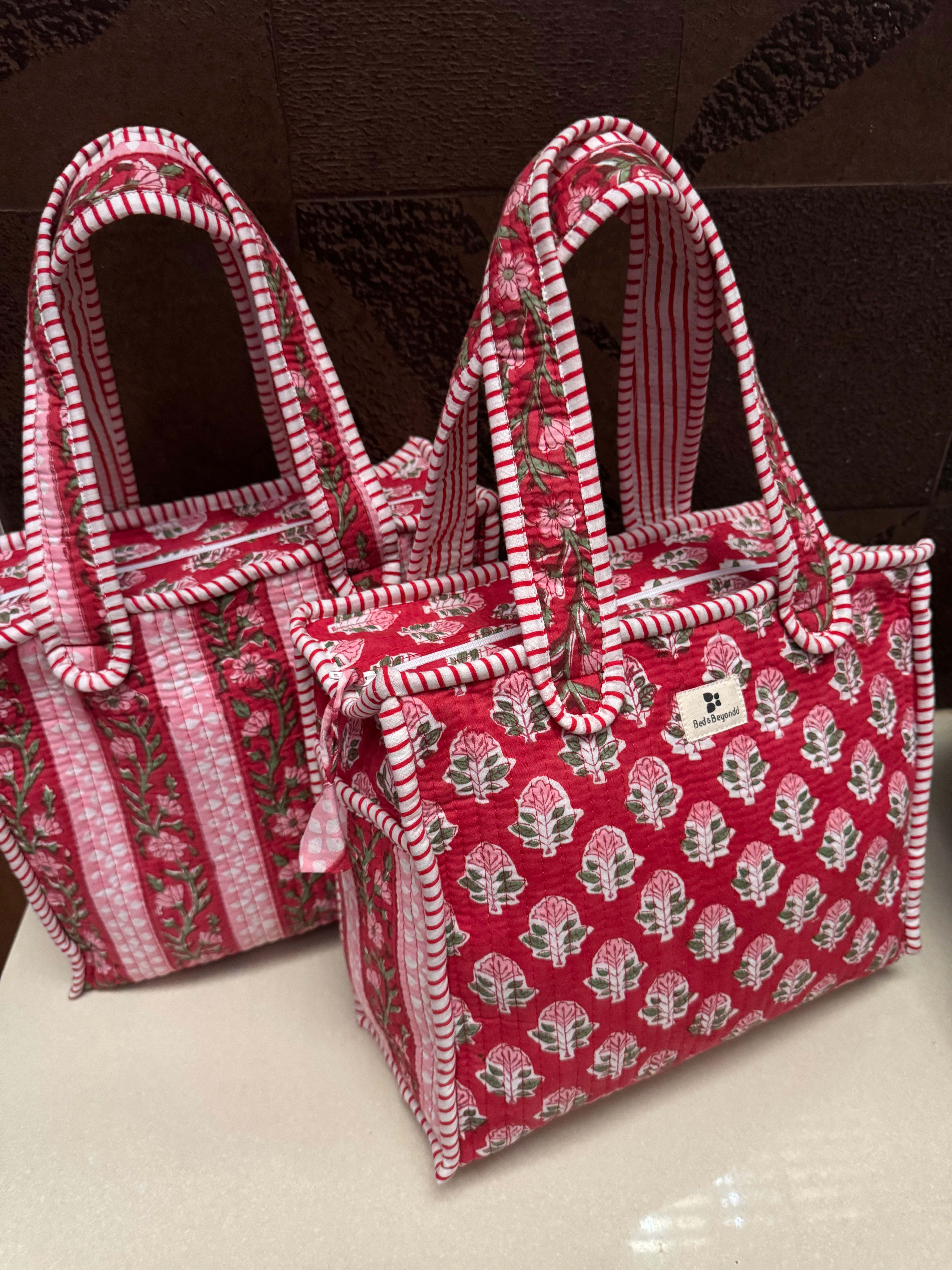 MINI TOTE BAG WITH ZIP (TWO SIDED PRINT)