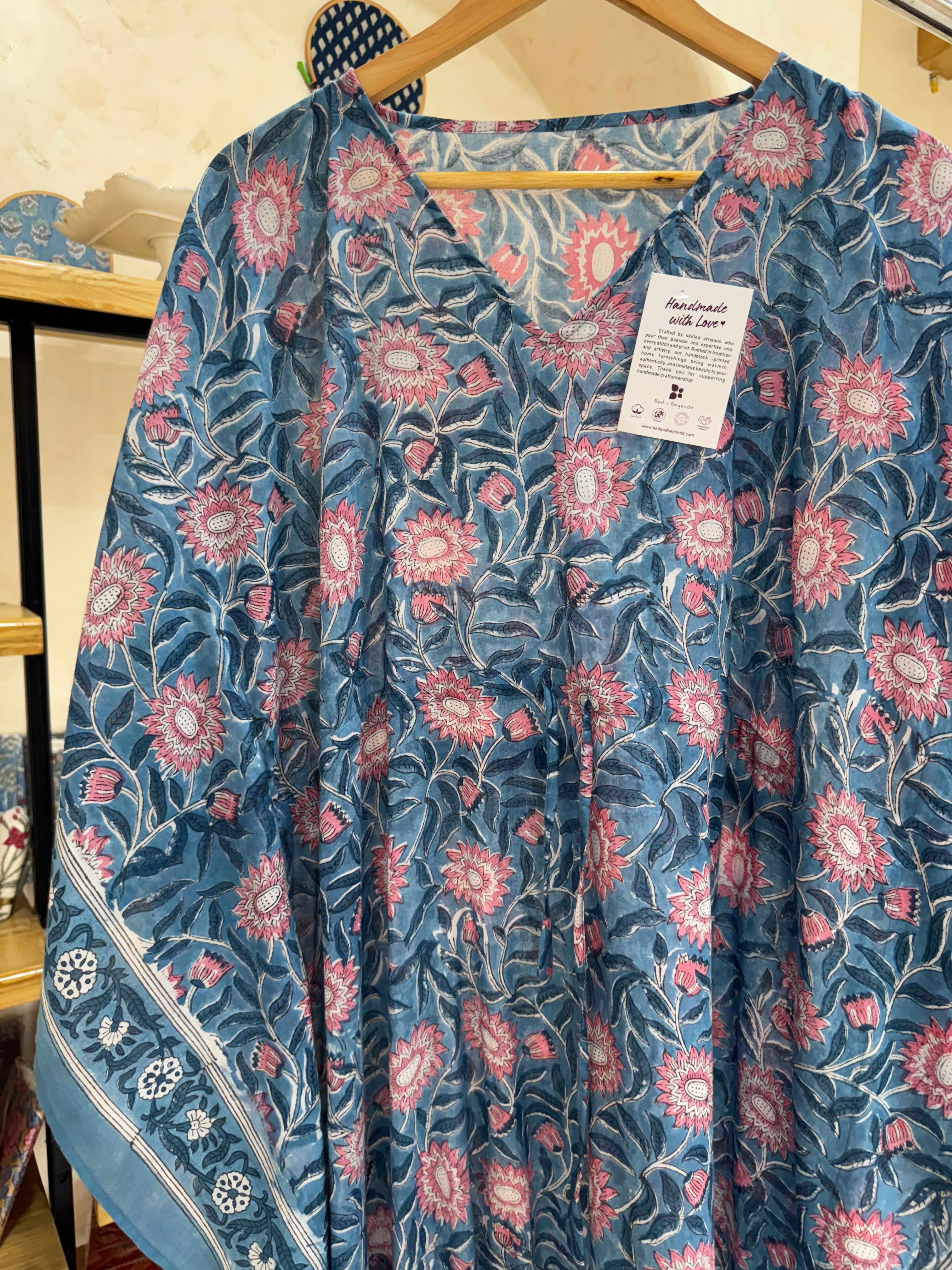 HANDBLOCK PRINTED LONG KAFTAN