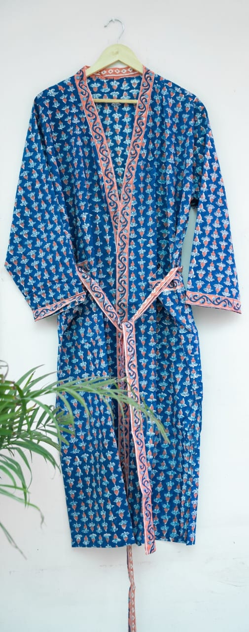 HAND BLOCK PRINTED COTTON KIMONOS