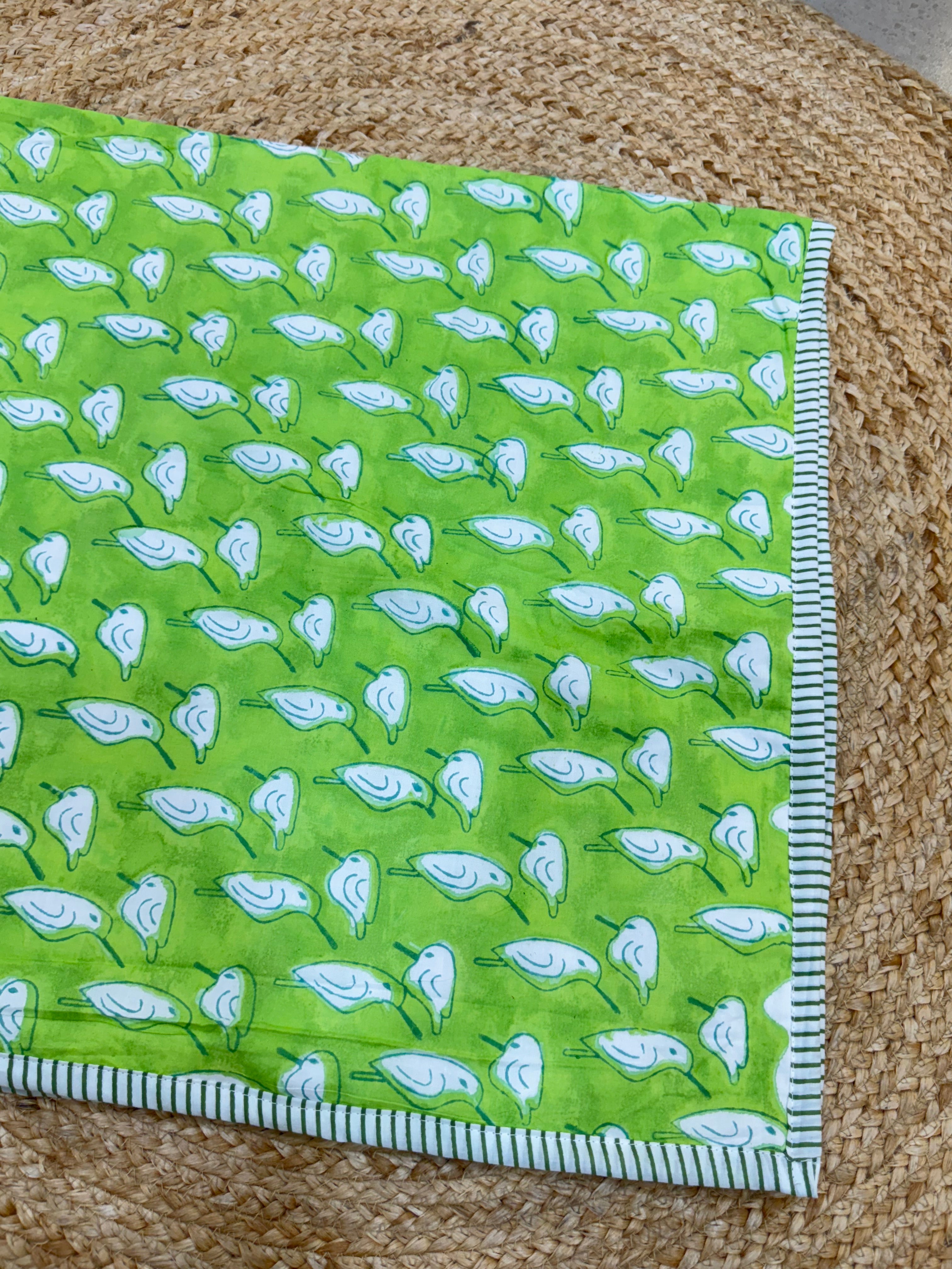 HAND BLOCK BLOCK PRINTED REVERSIBLE MULMUL BABY DOHAR