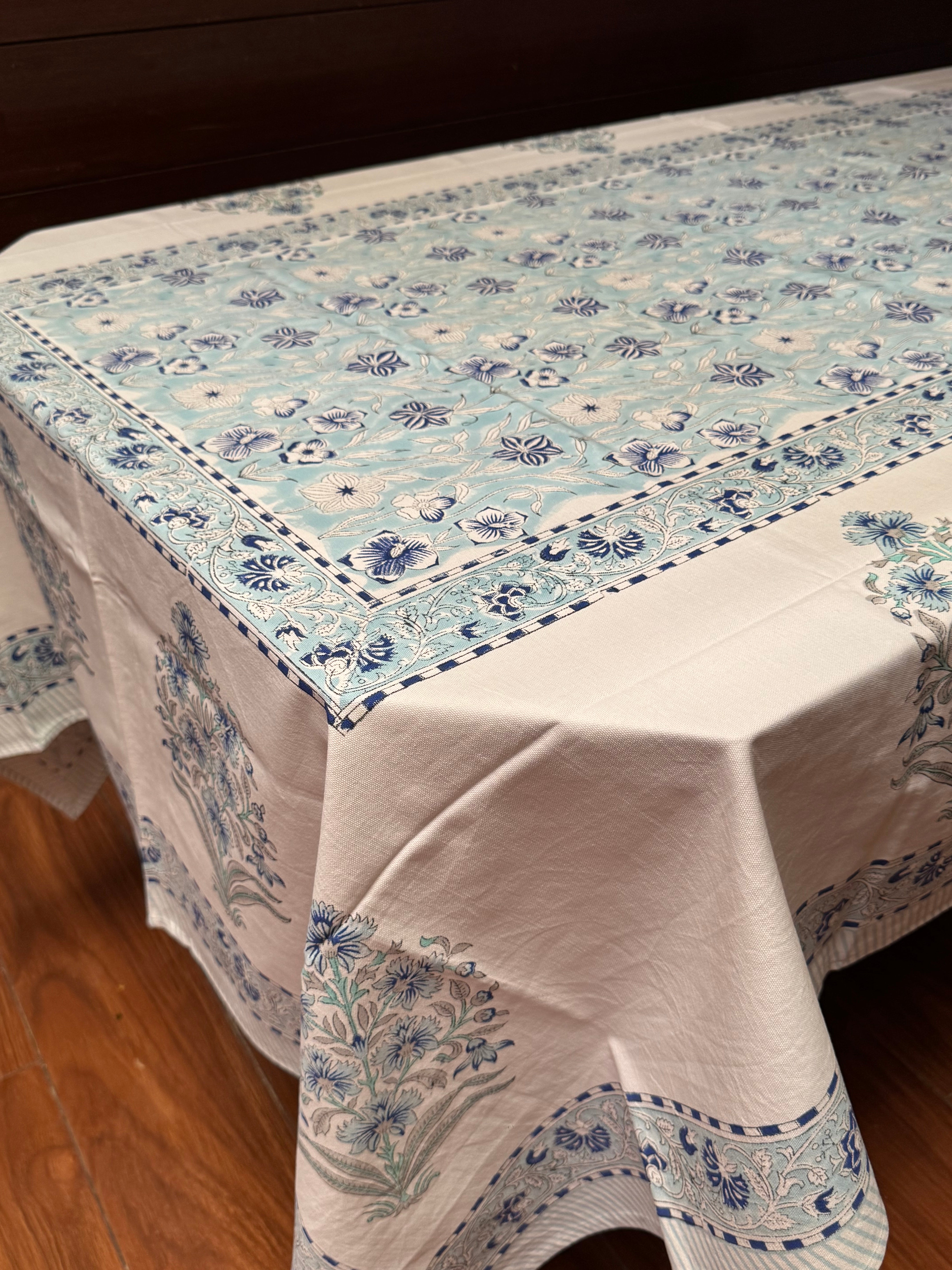 EIGHT SEATER HANDBLOCK PRINTED SEATER TABLECLOTH