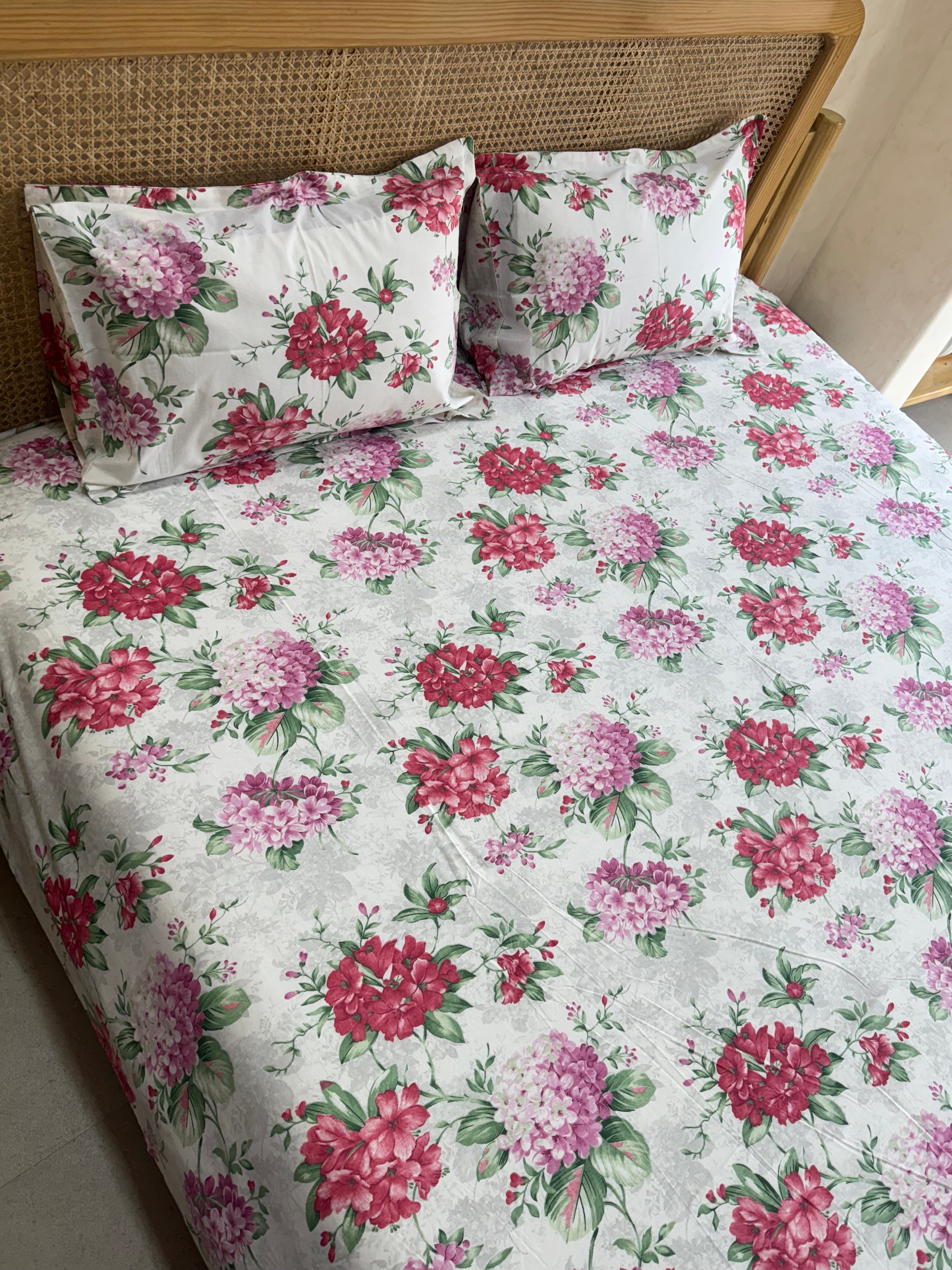 RANGMAHAL PURE COTTON BEDSHEET WITH TWO PILLOW CASES