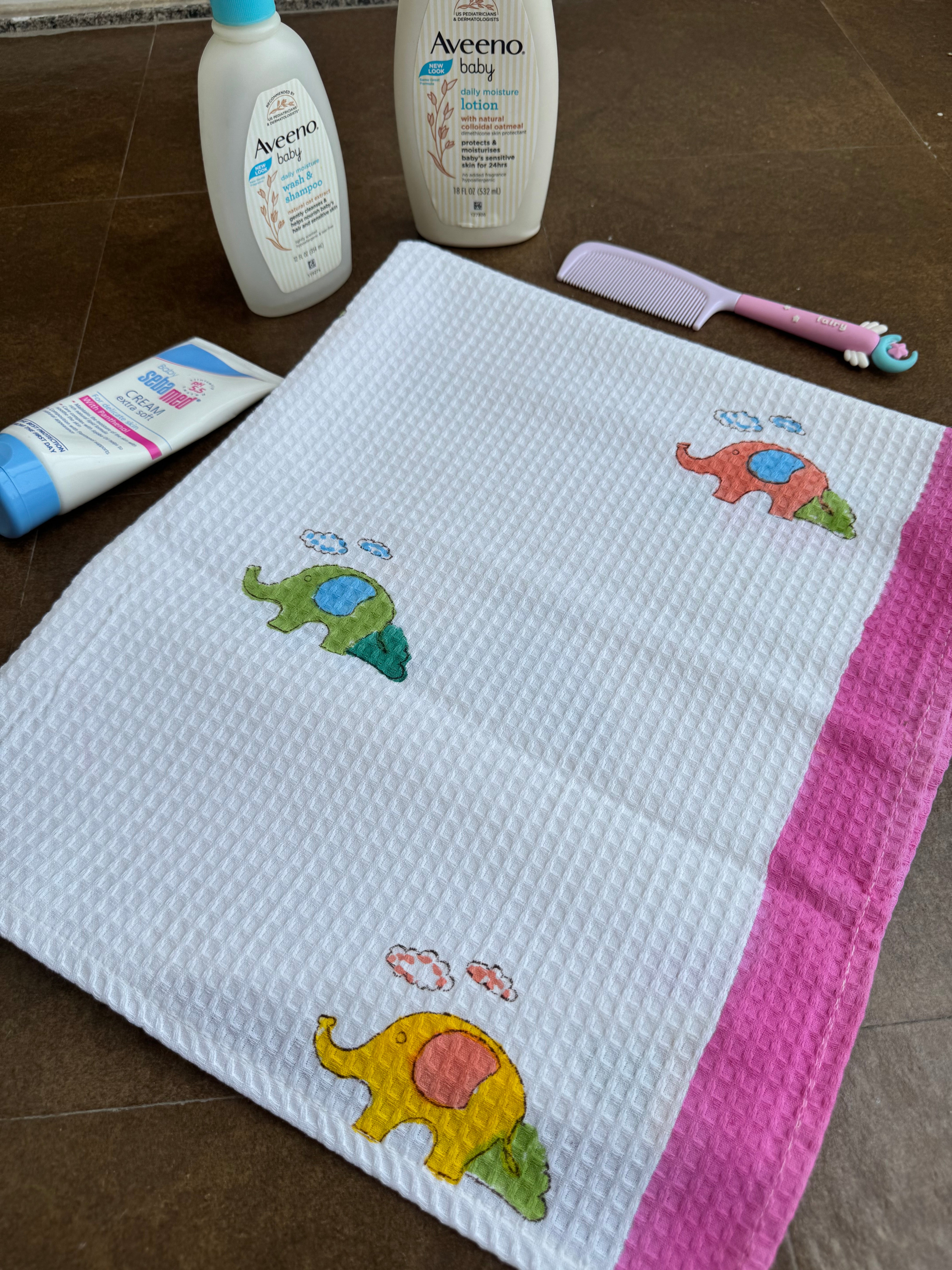 HAND BLOCK PRINTED KIDS BATH TOWEL