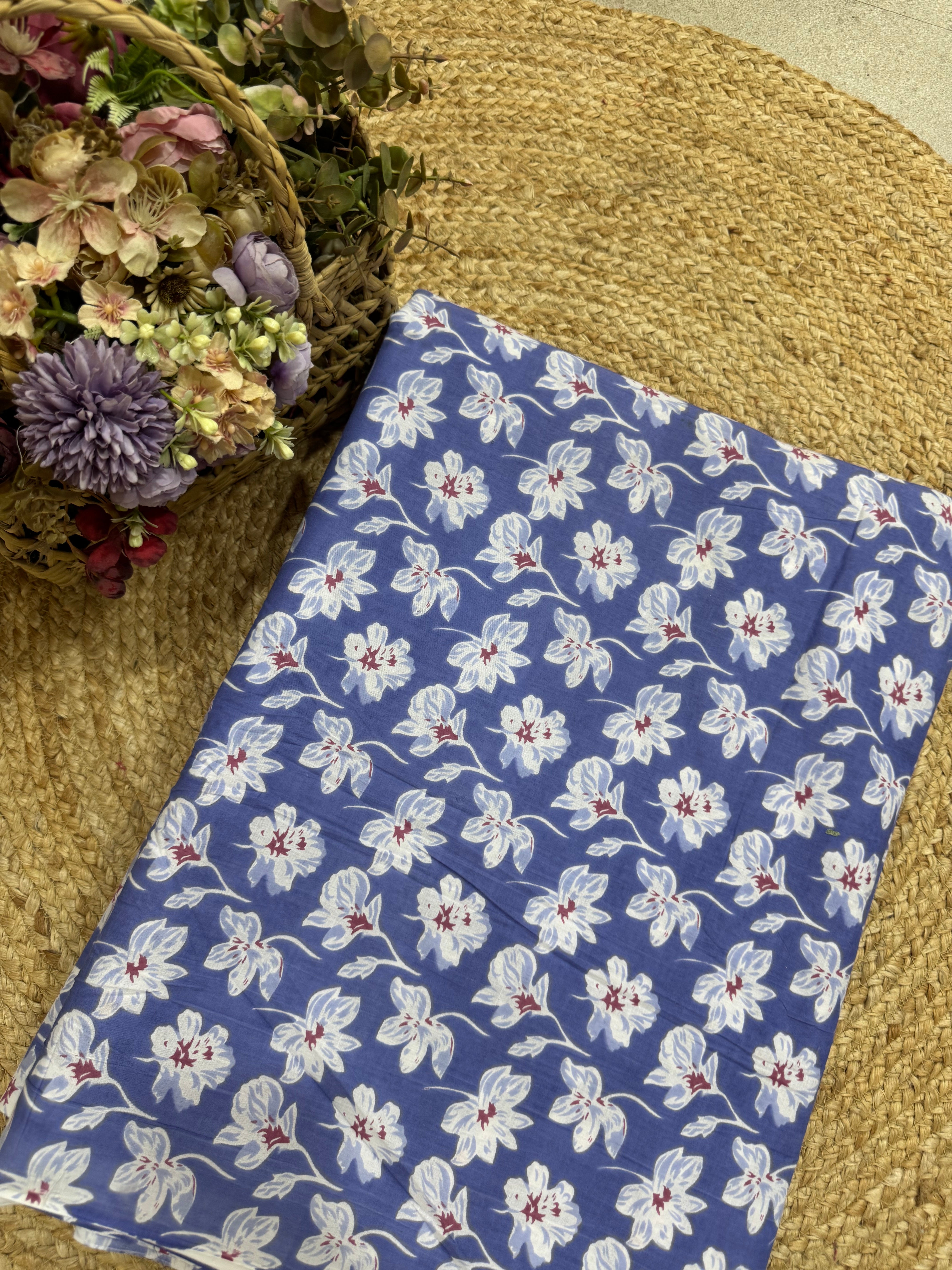 HAND SCREEN PRINTED COTTON FABRIC