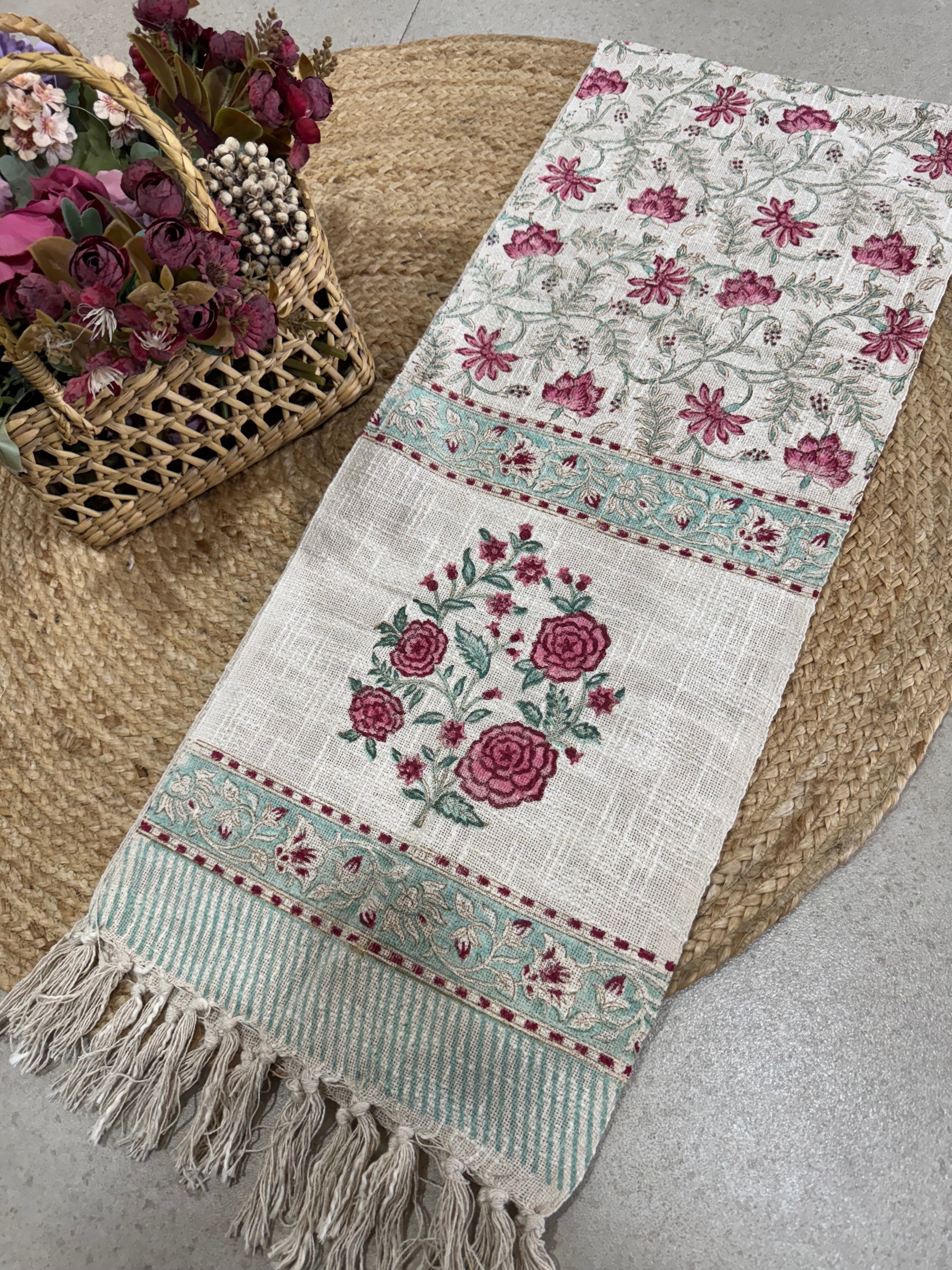 HAND BLOCK PRINTED TABLE RUNNER