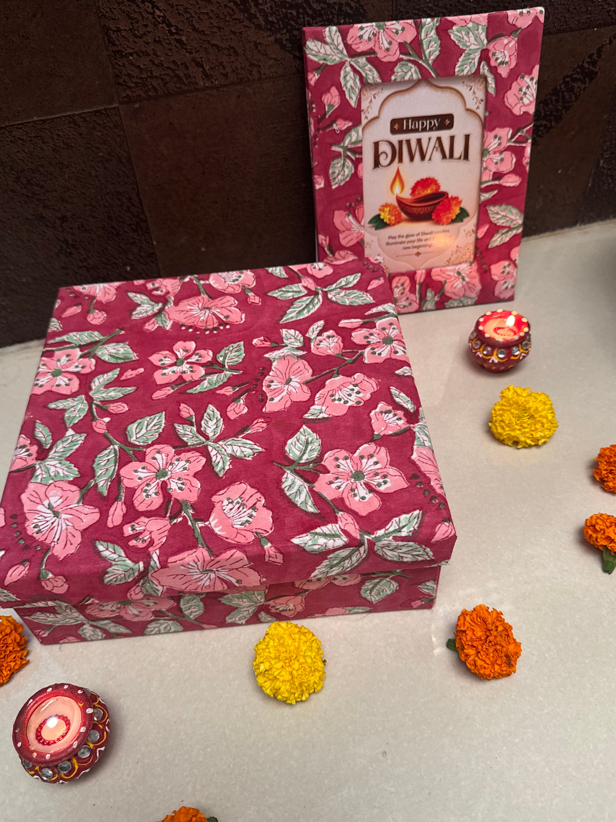 HANDBLOCK PRINTED GIFT BOX - BATH LINEN