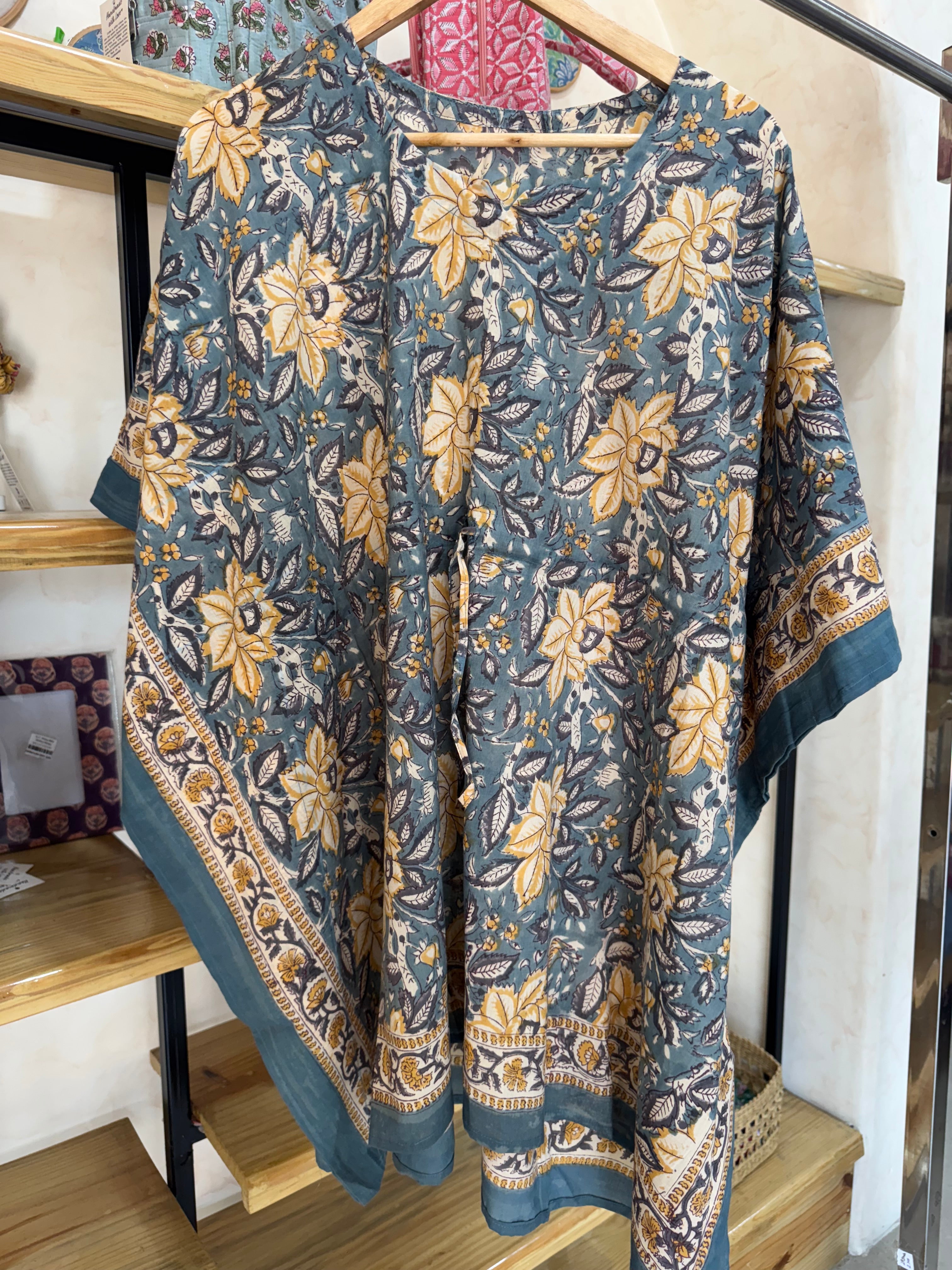 HANDBLOCK PRINTED SHORT KAFTAN