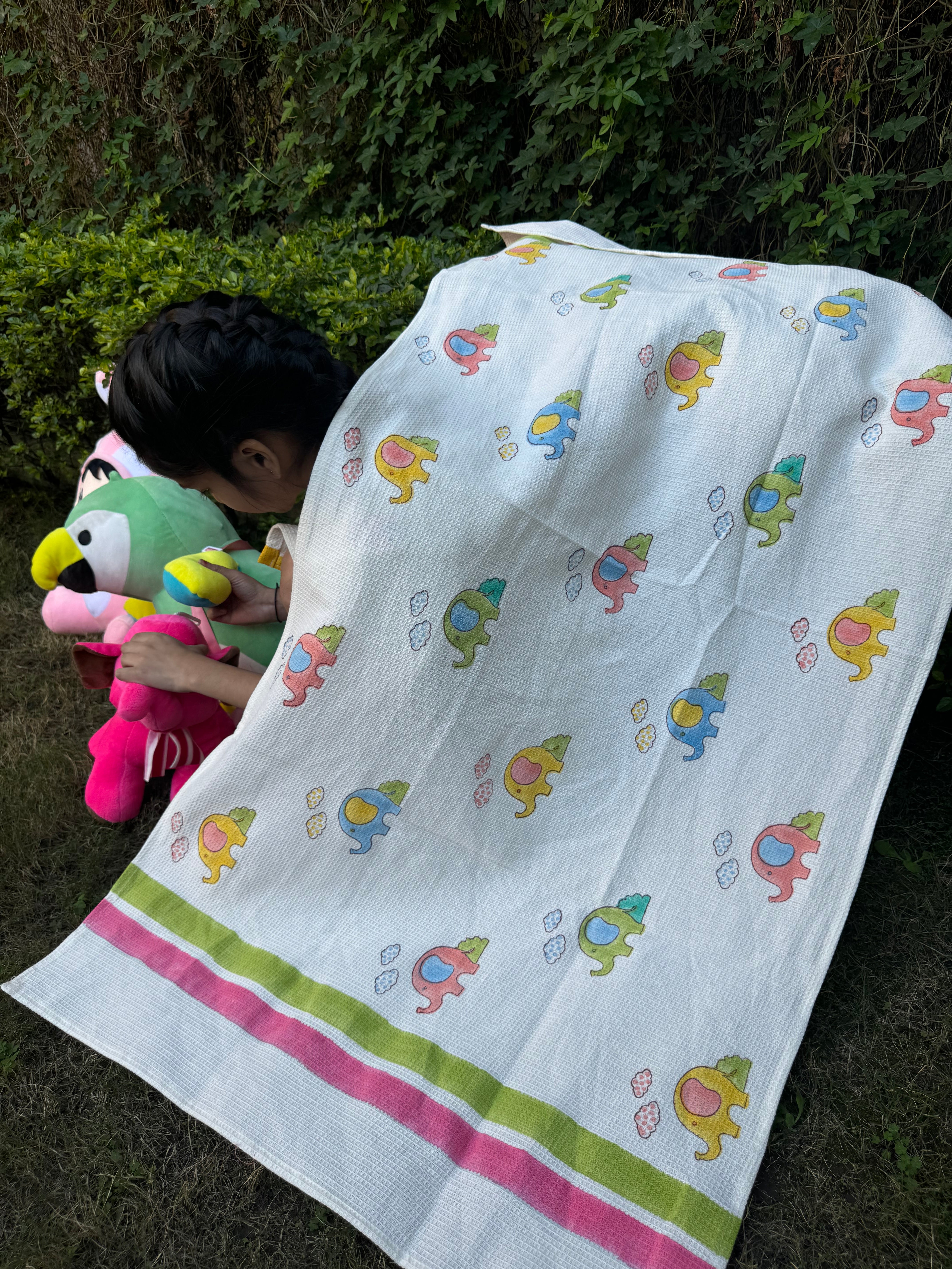 HAND BLOCK PRINTED KIDS BATH TOWEL