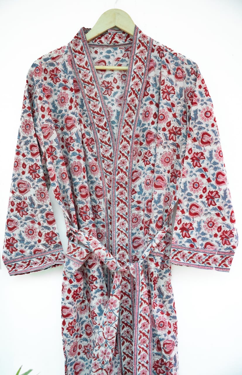 HAND BLOCK PRINTED COTTON KIMONOS