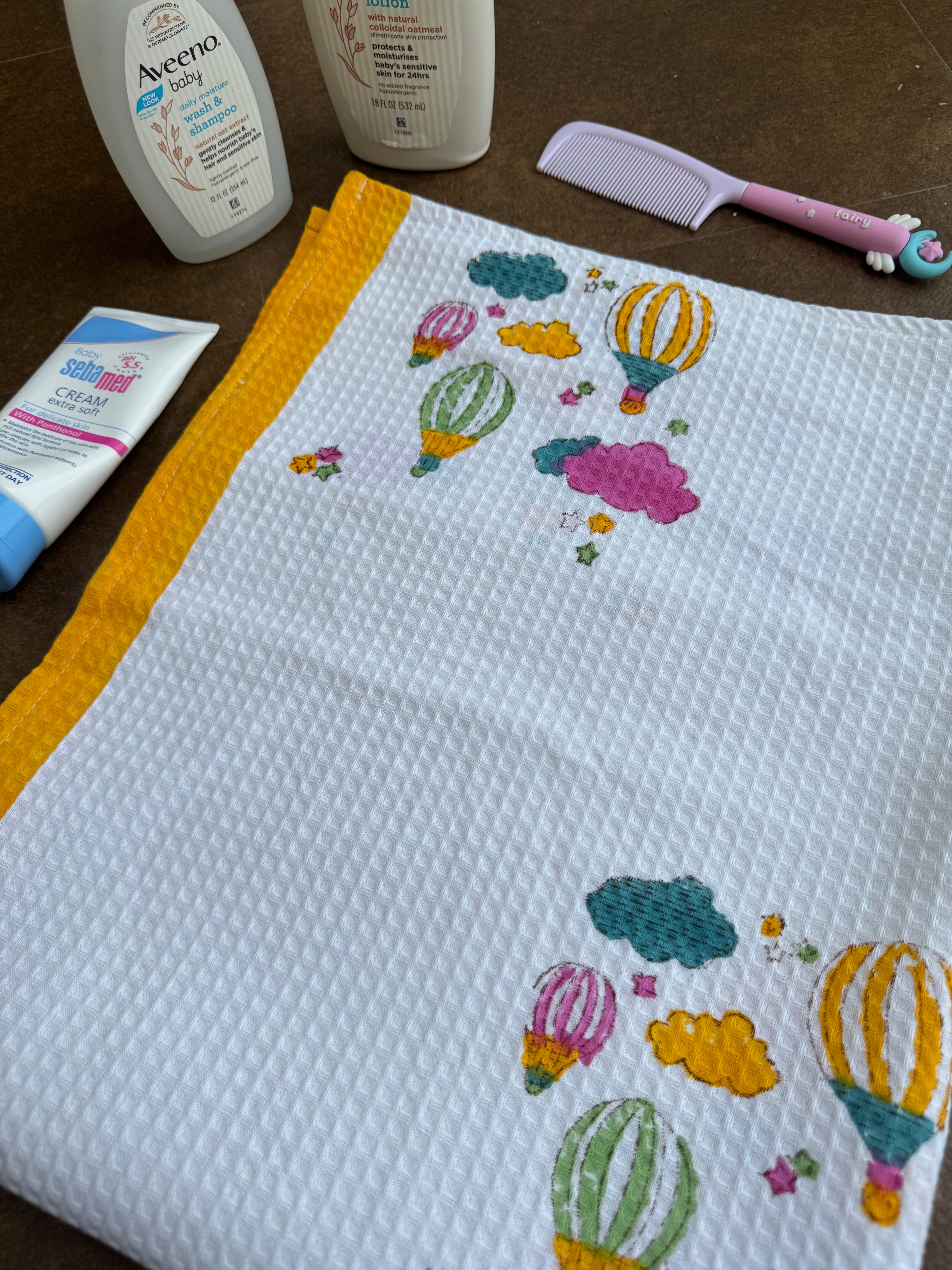 HAND BLOCK PRINTED KIDS BATH TOWEL