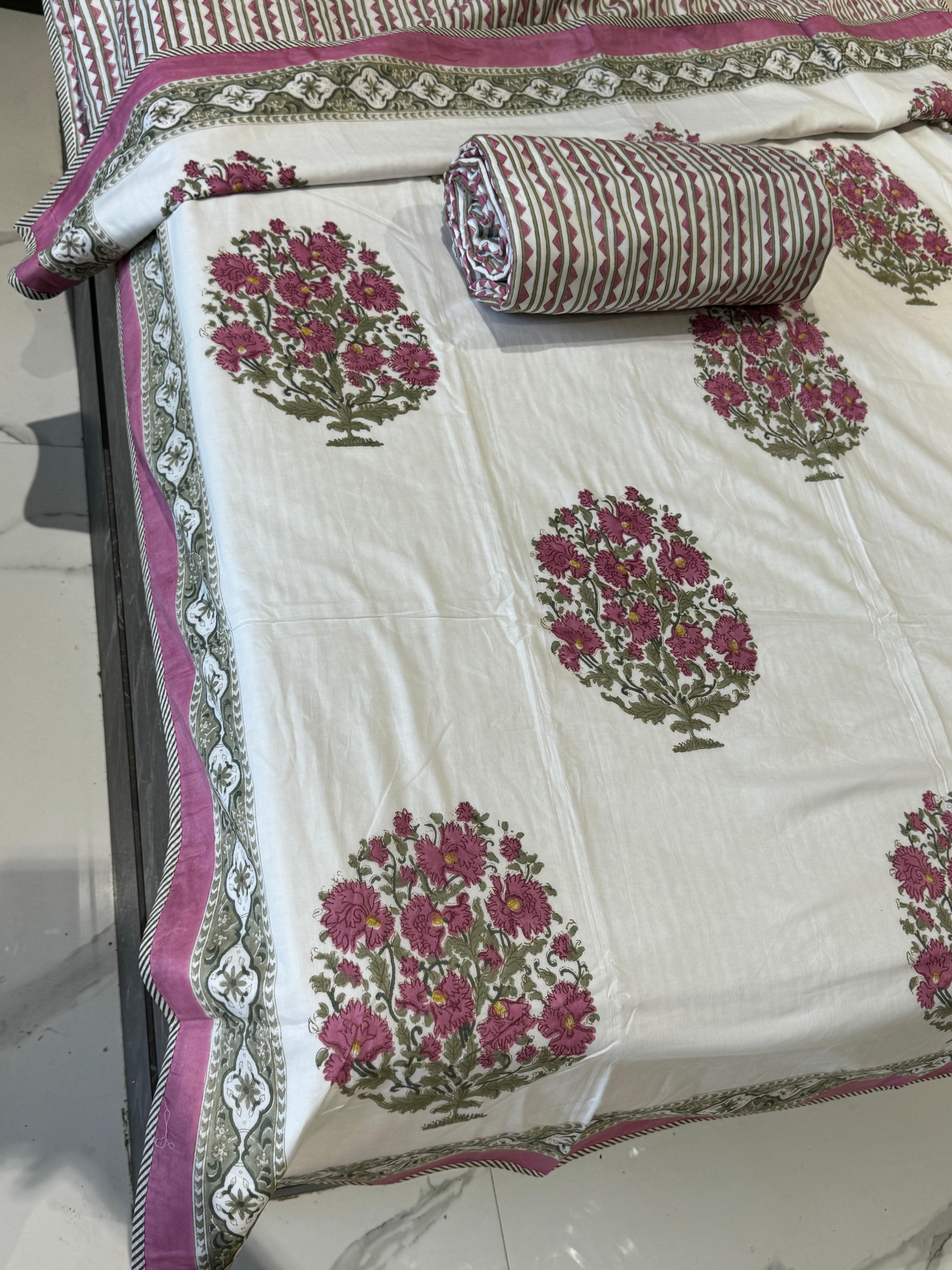 HANDBLOCK PRINTED REVERSIBLE MULMUL DOHAR