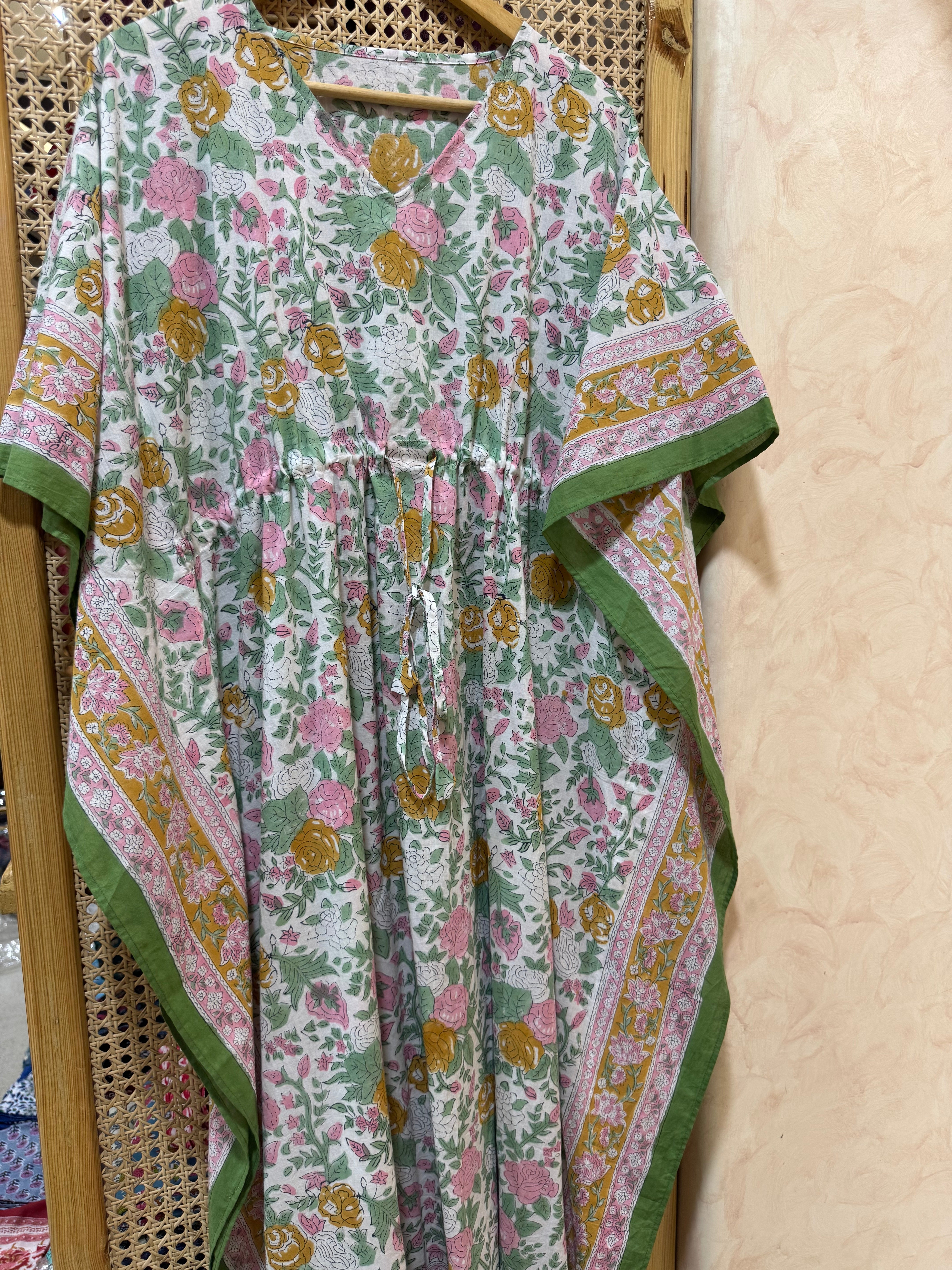 HANDBLOCK PRINTED LONG KAFTAN