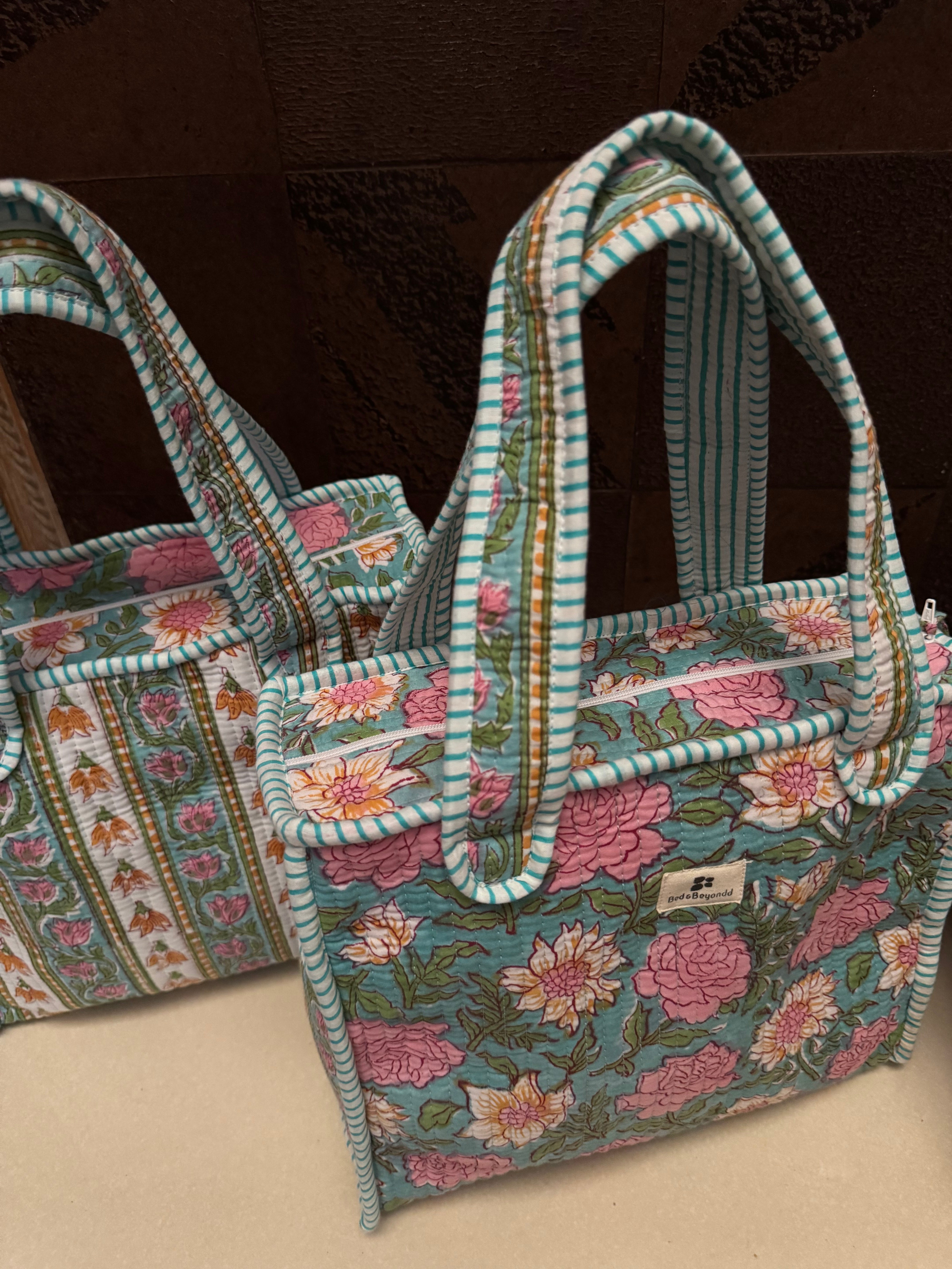 MINI TOTE BAG WITH ZIP (TWO SIDED PRINT)