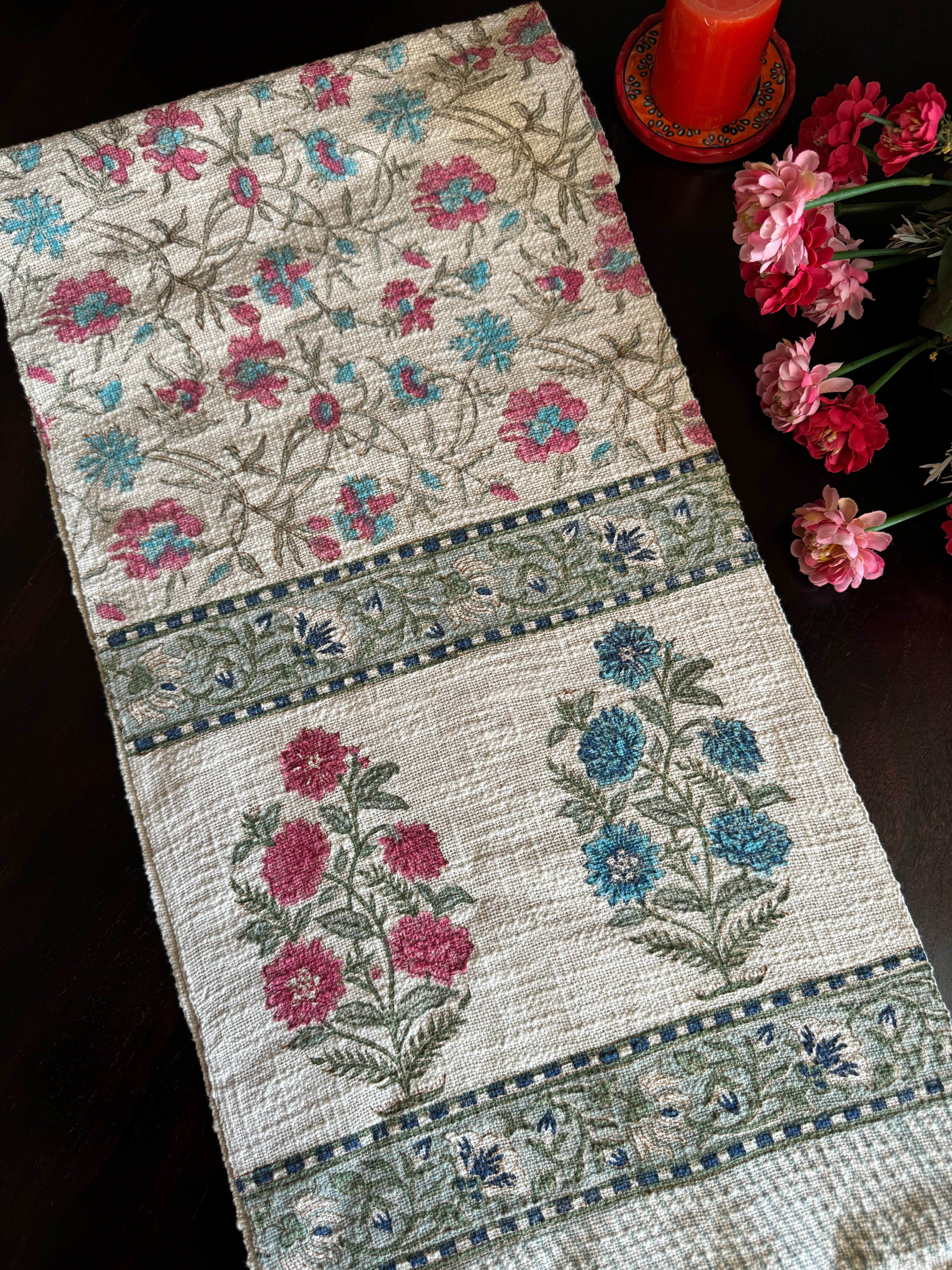 HAND BLOCK PRINTED TABLE RUNNER