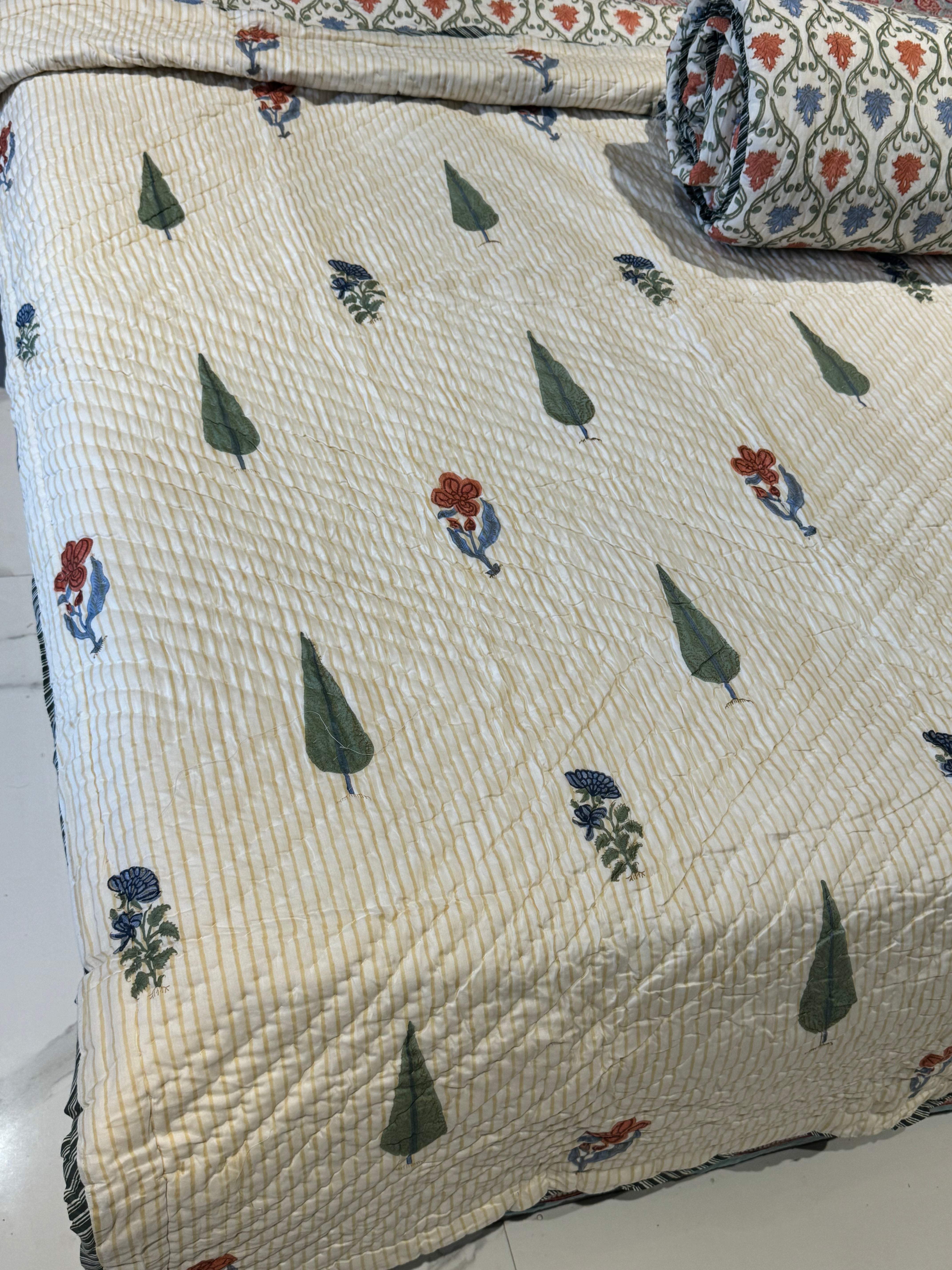 ARNIT HANDBLOCK PRINTED SINGLE QUILT
