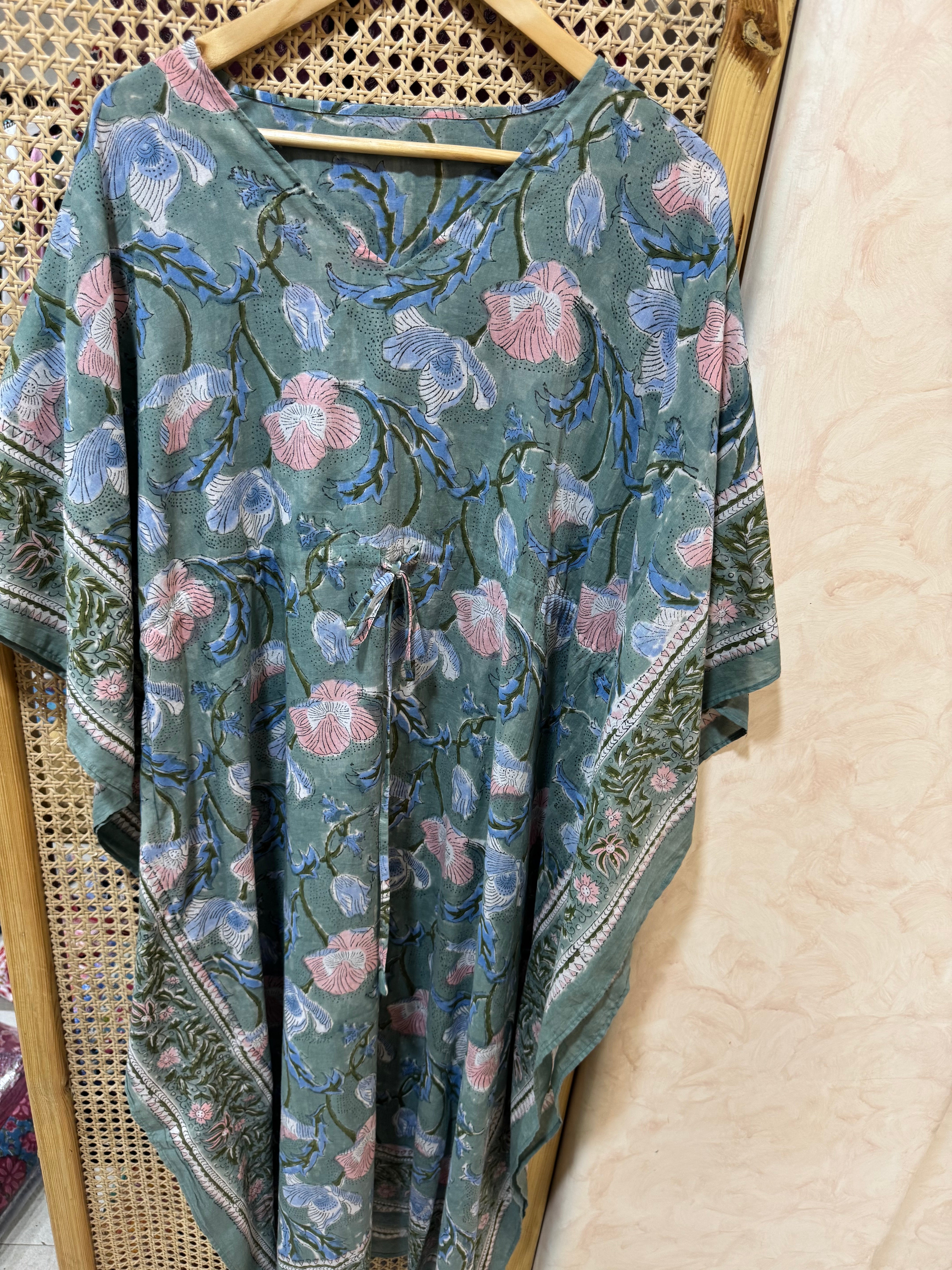 HANDBLOCK PRINTED LONG KAFTAN