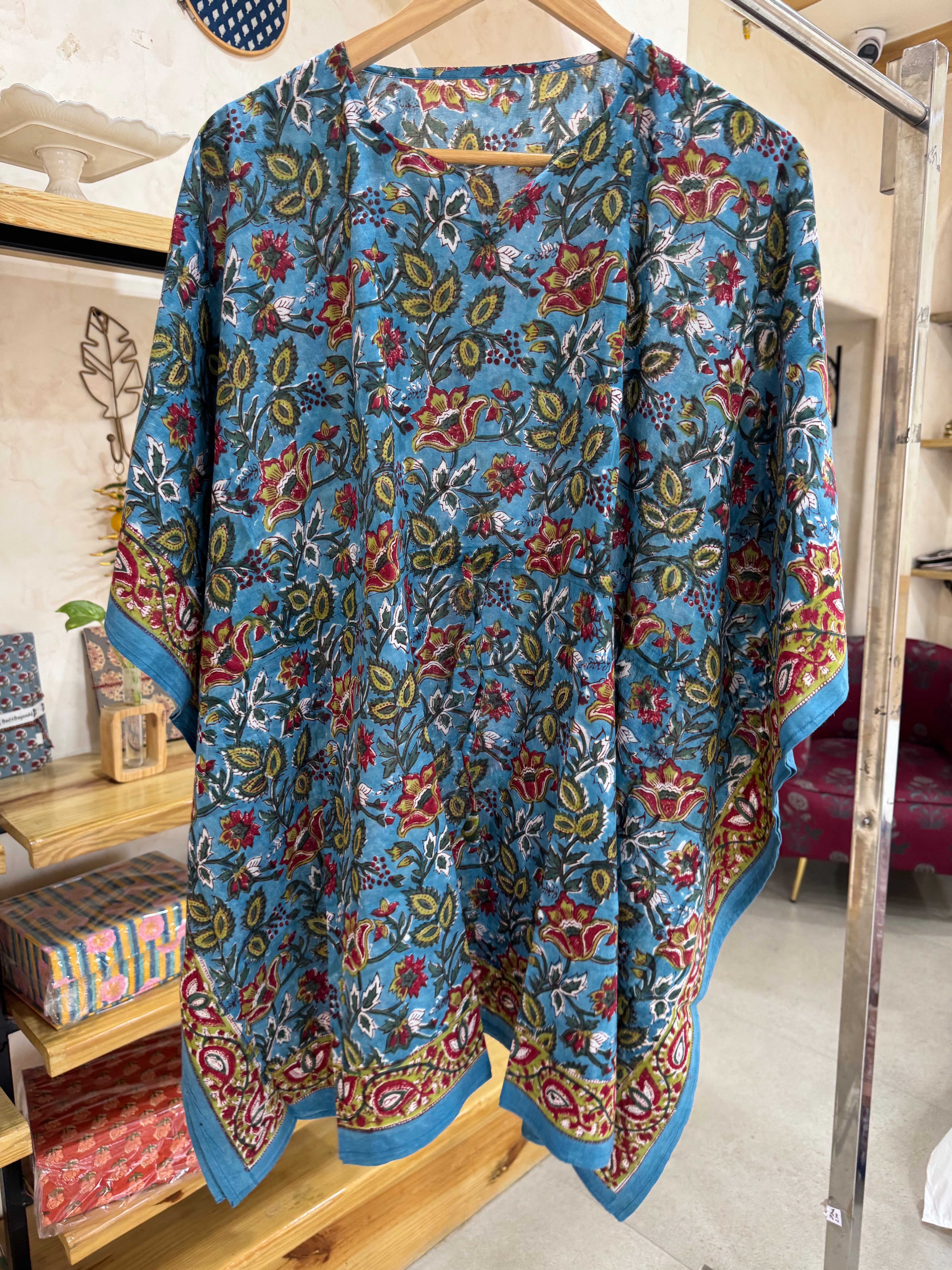 HANDBLOCK PRINTED SHORT KAFTAN