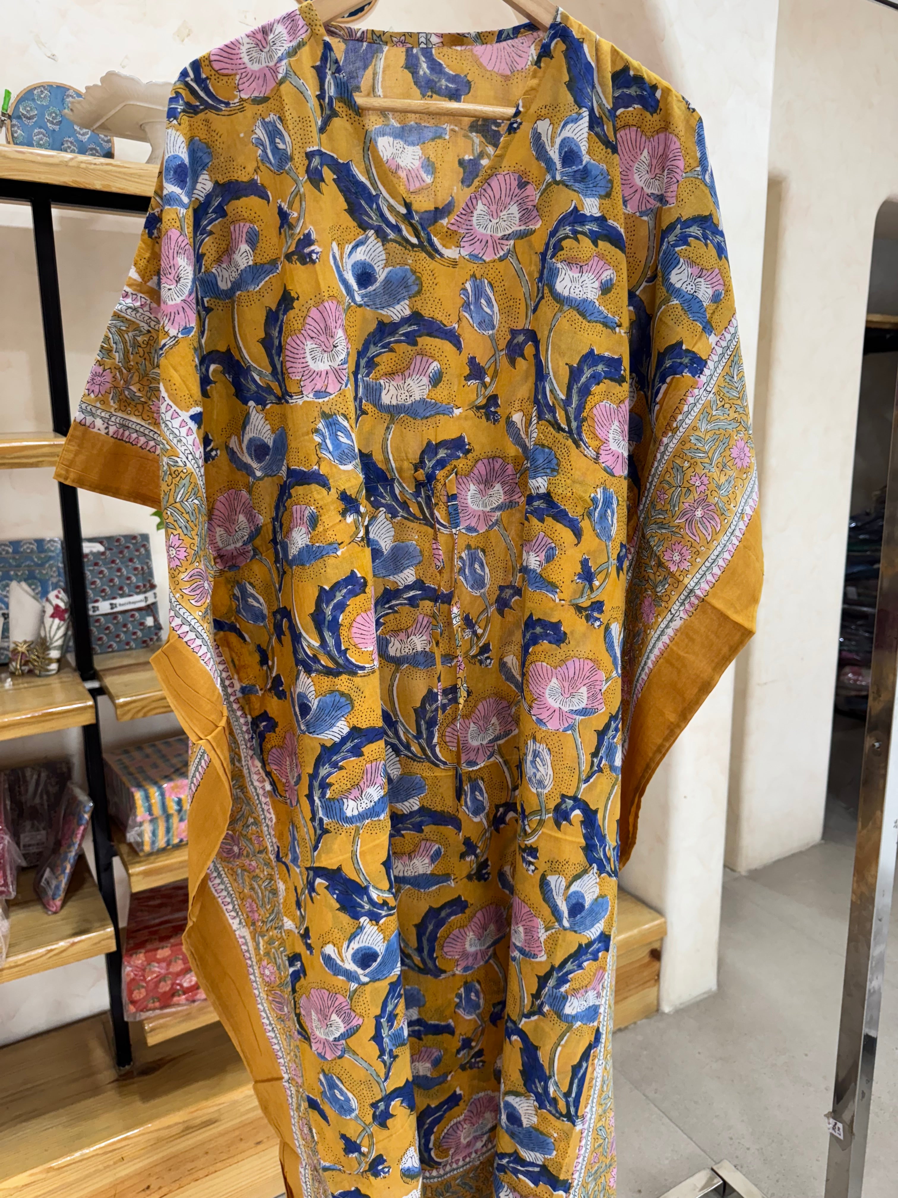 HANDBLOCK PRINTED LONG KAFTAN