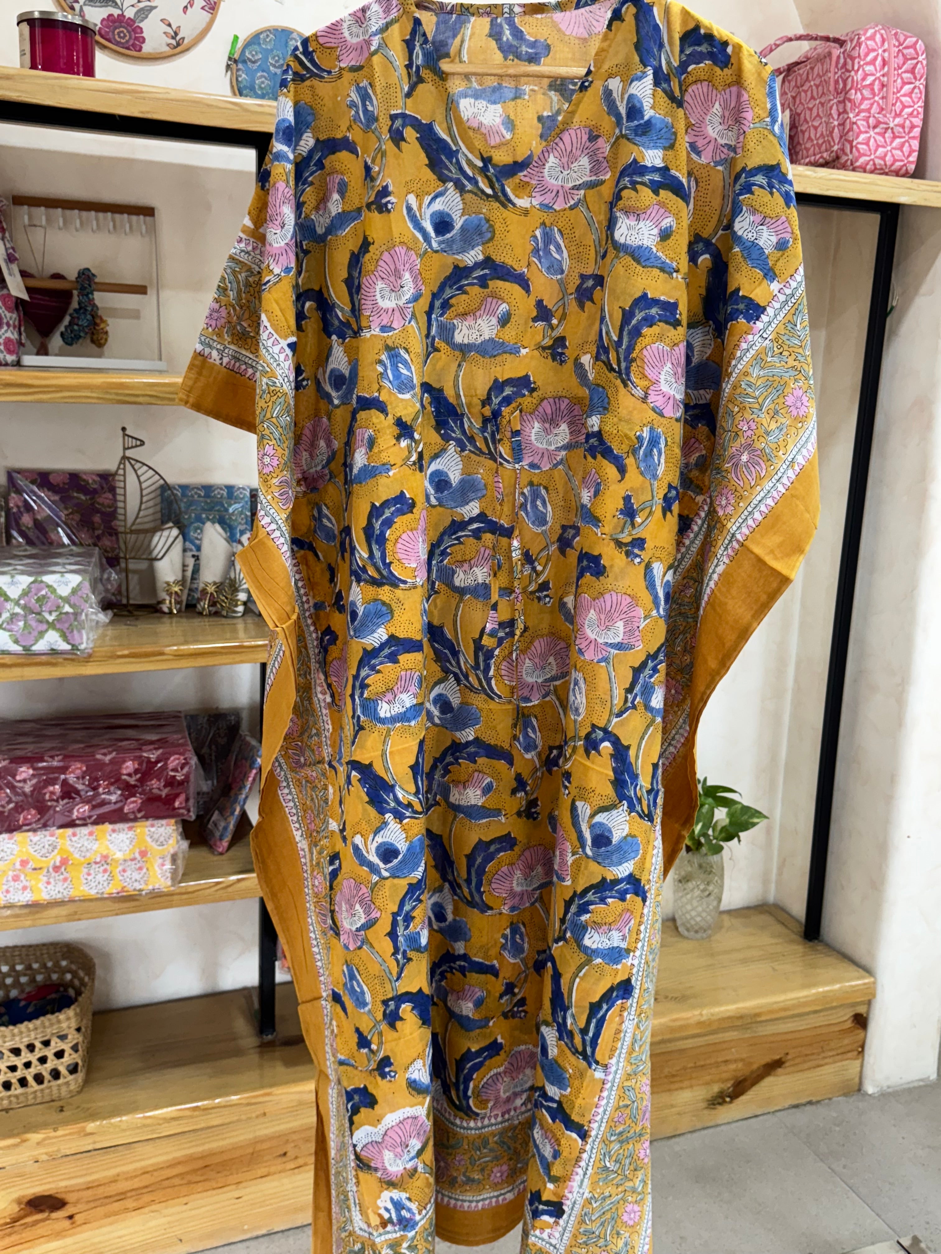 HANDBLOCK PRINTED LONG KAFTAN