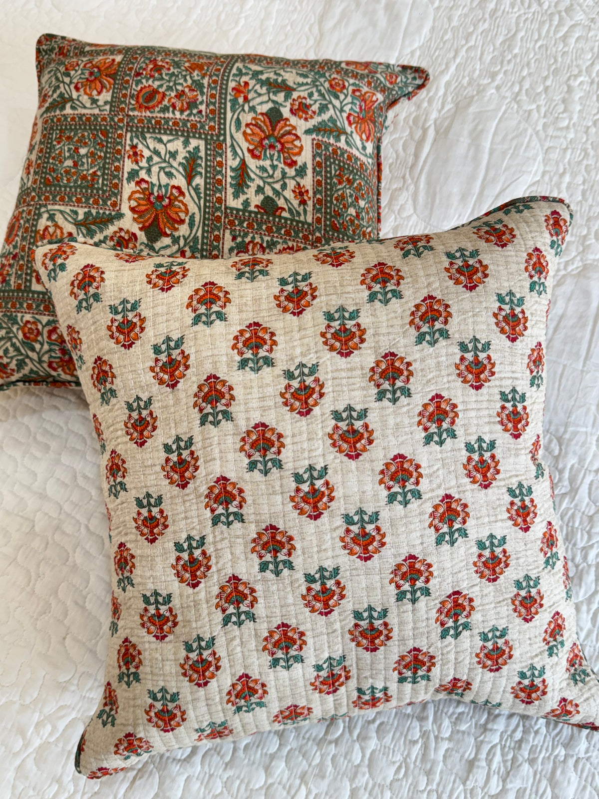 KANAK - SINGLE PIECE QUILTED 16 BY 16 INCHES CUSHION COVERS