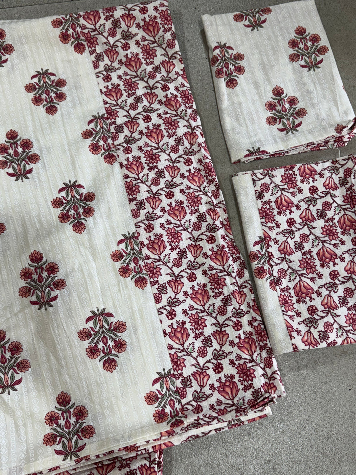 KANAK BEDSHEET WITH TWO PILLOW CASES - 108 by 108 inches