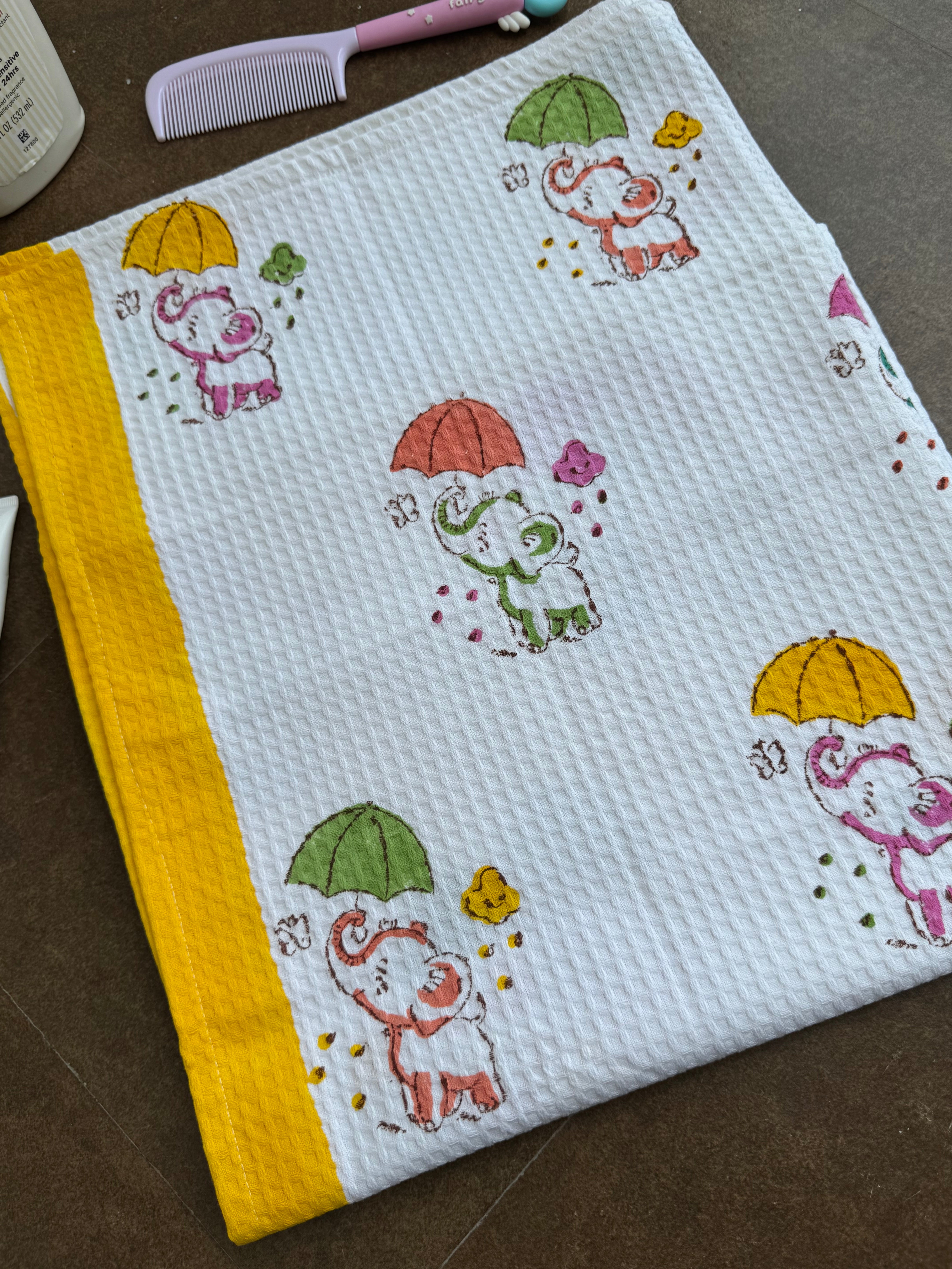 HAND BLOCK PRINTED KIDS BATH TOWEL