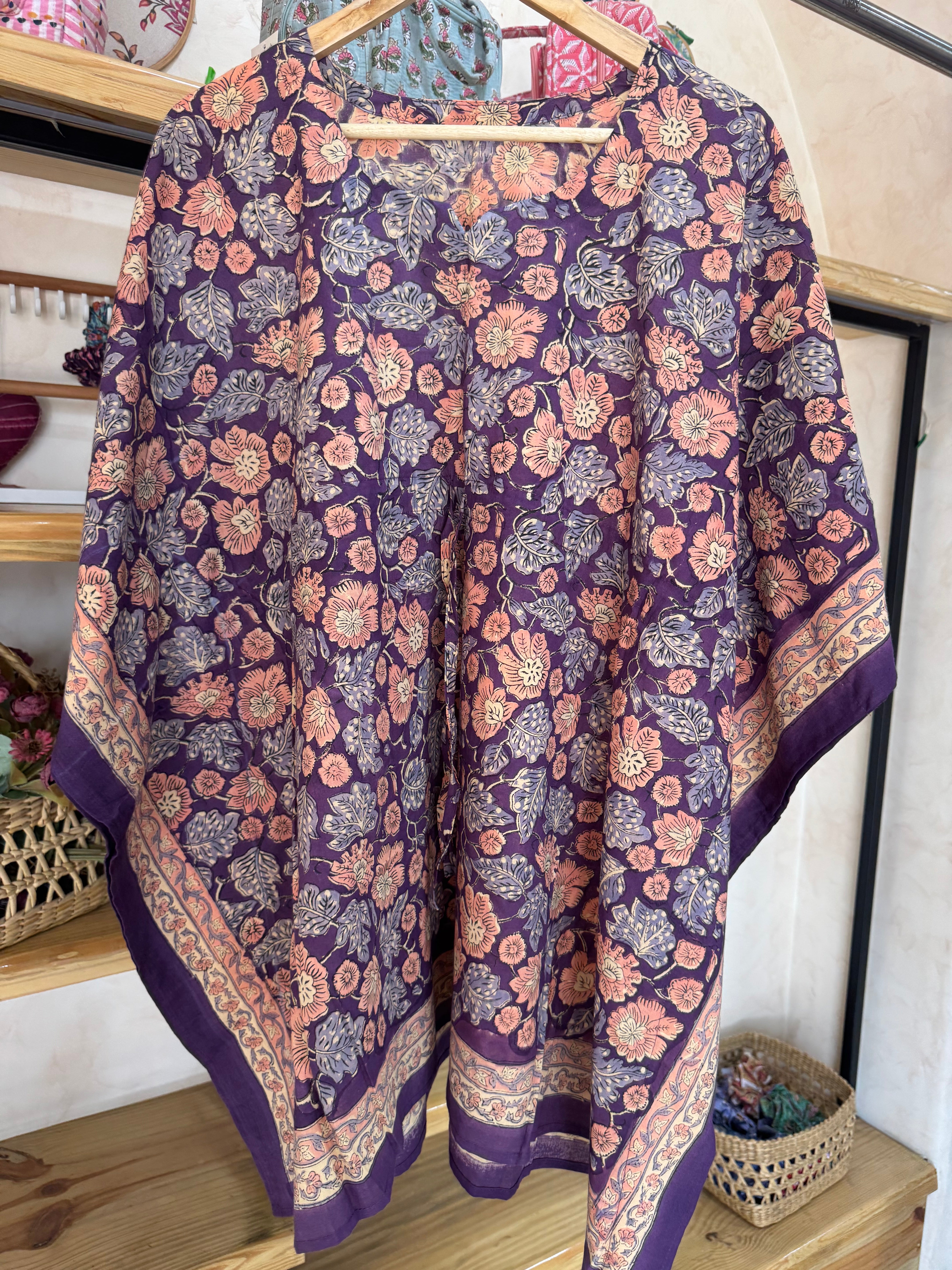 HANDBLOCK PRINTED SHORT KAFTAN