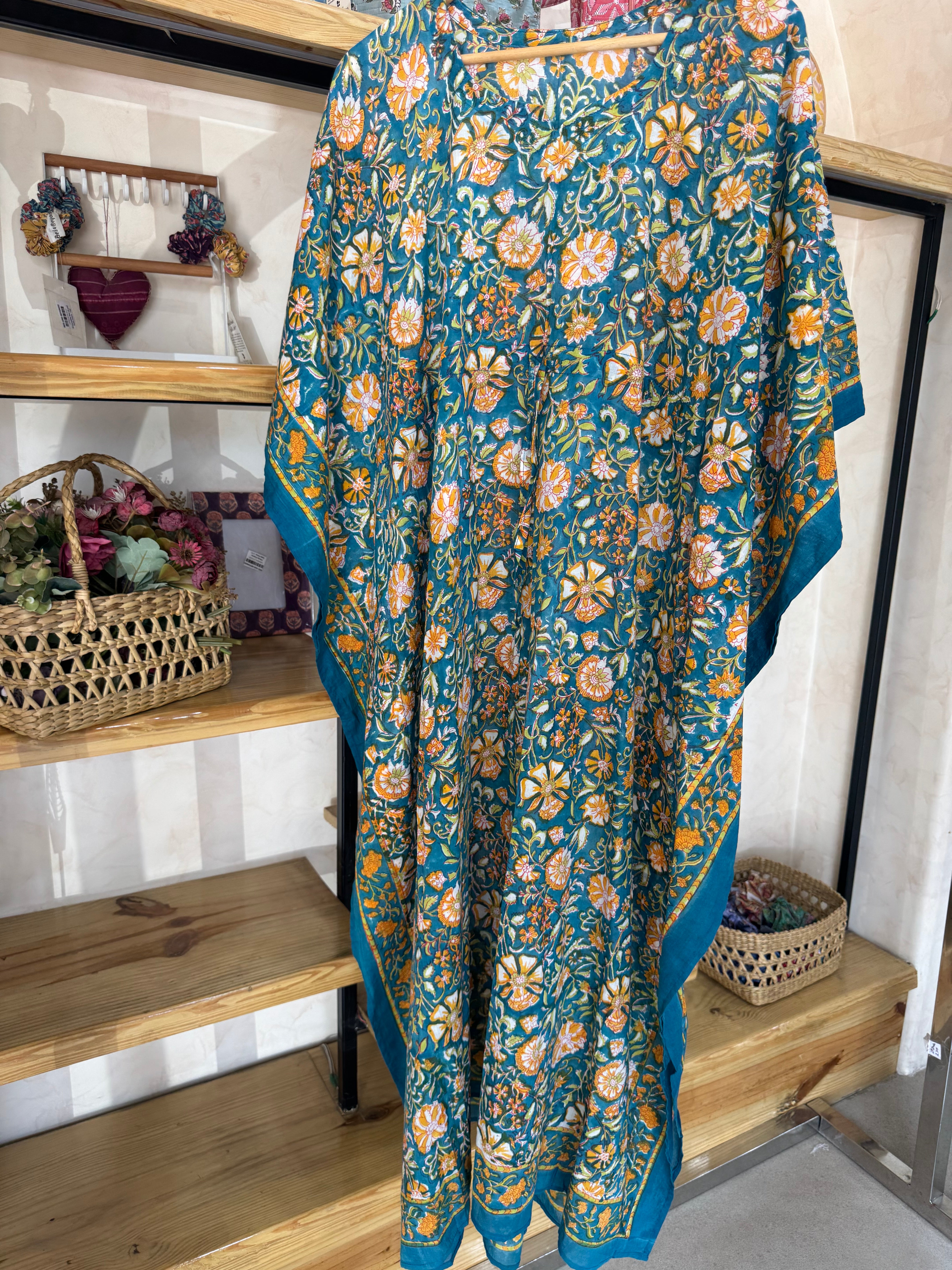 HANDBLOCK PRINTED LONG KAFTAN