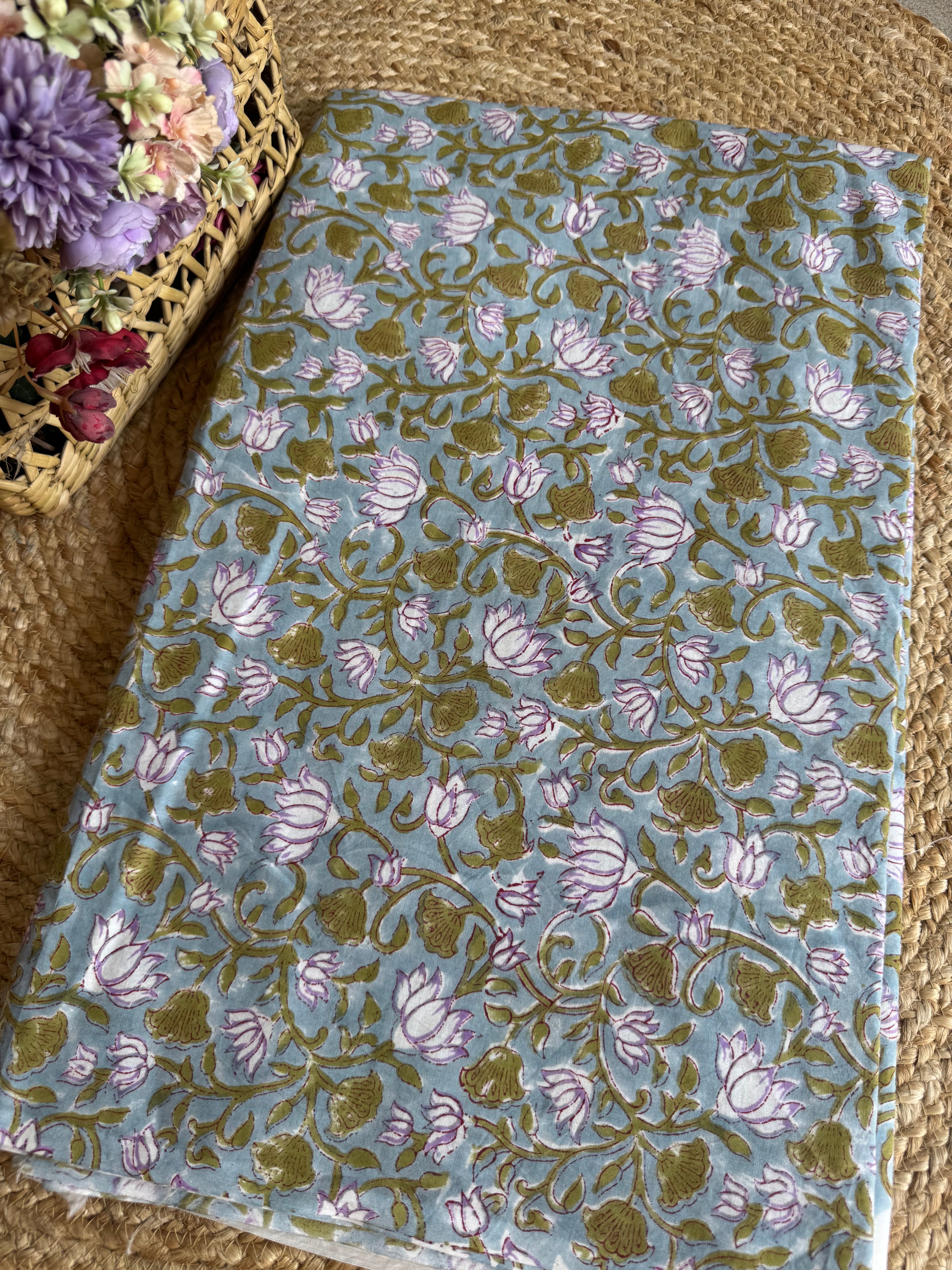 HAND BLOCK PRINTED COTTON FABRIC