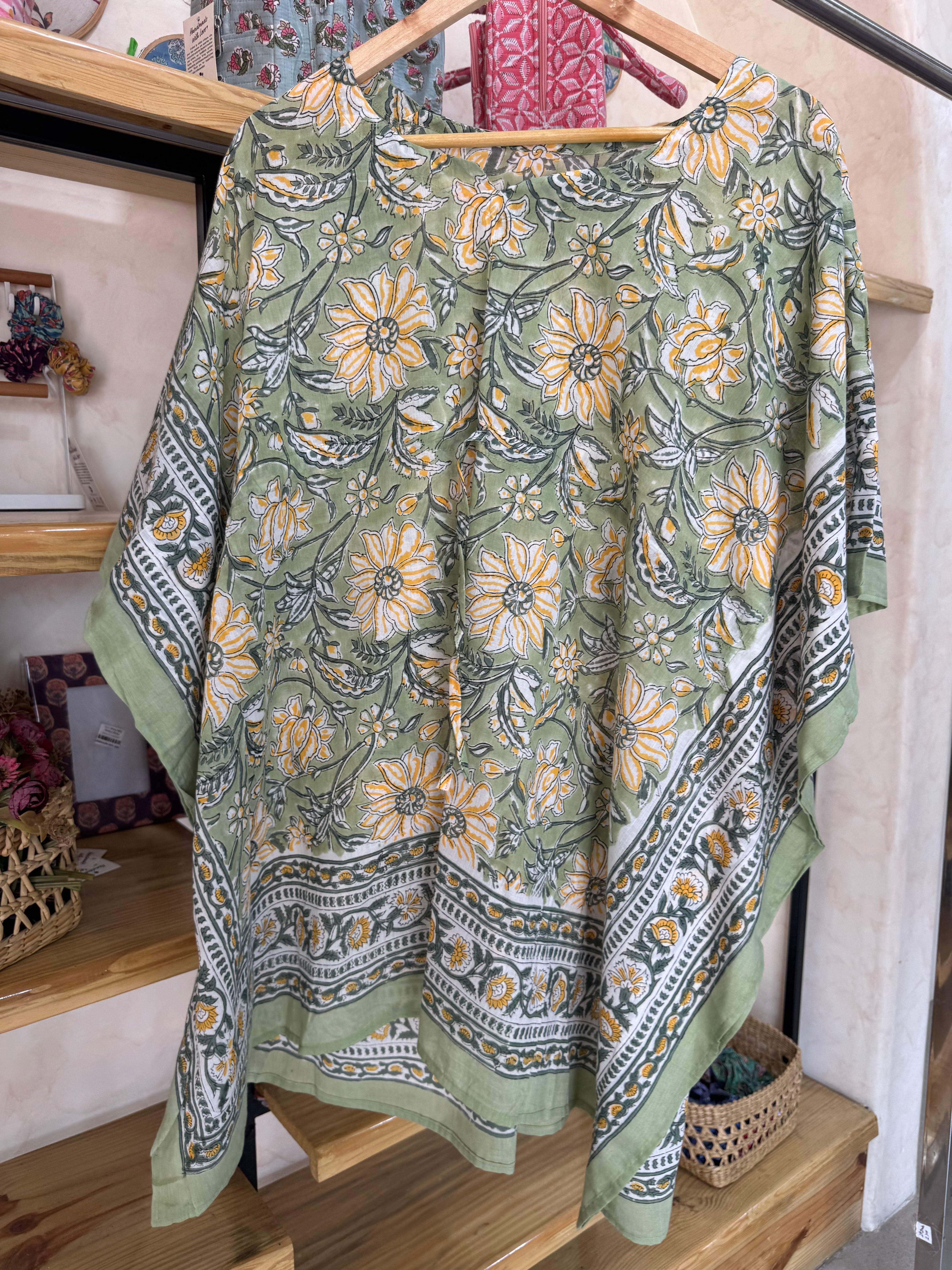 HANDBLOCK PRINTED SHORT KAFTAN