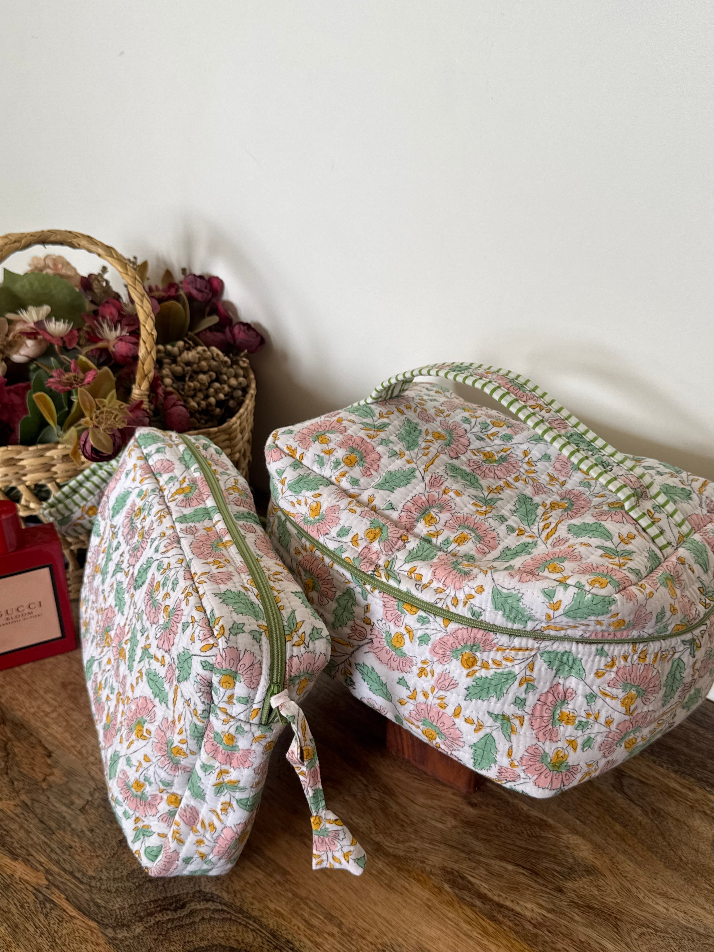 VANITY BAG & TRAVEL POUCH COMBO SET
