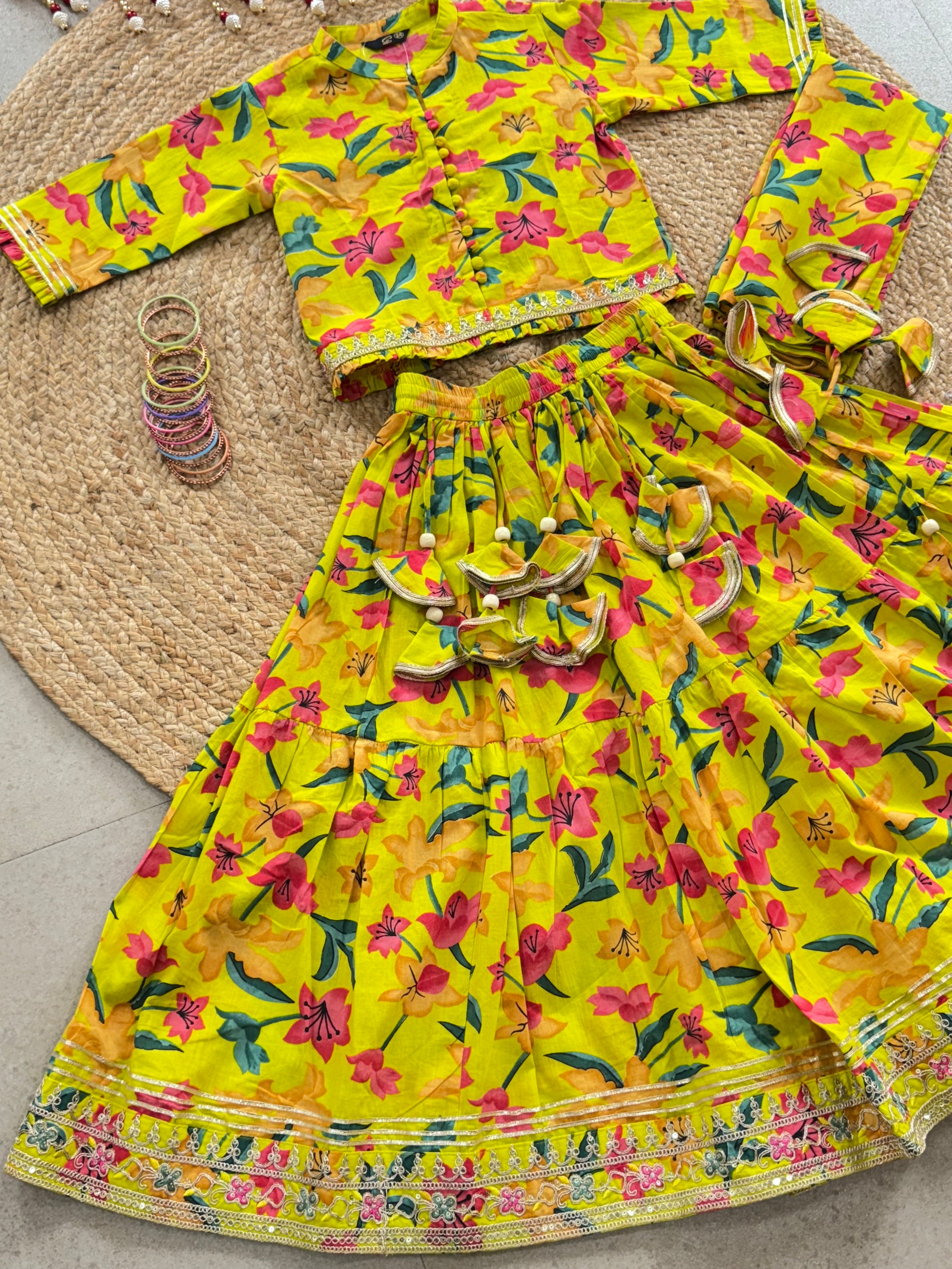 LEHENGA CHOLI DUPATTA SET ( 5 to 11 years)