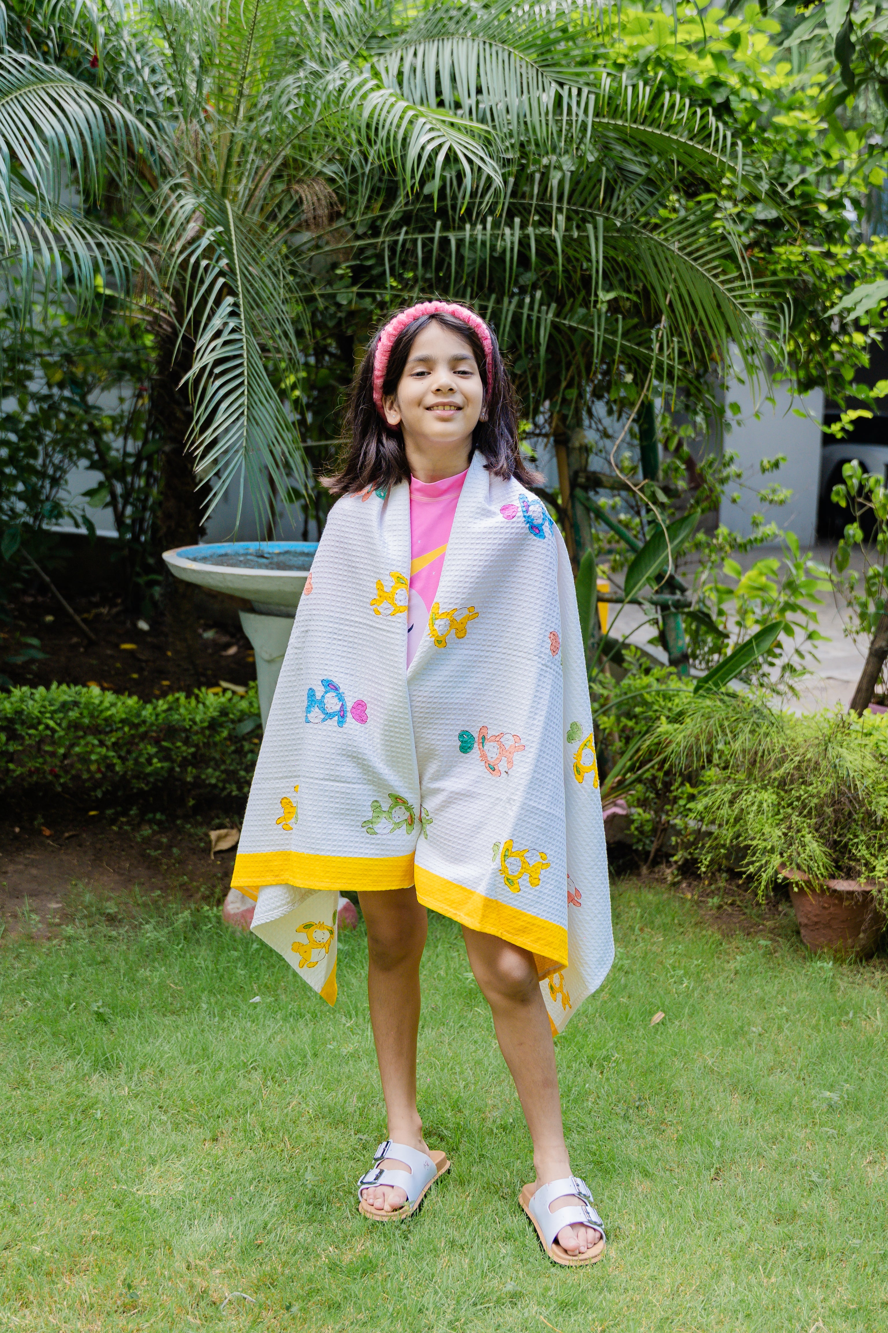 HAND BLOCK PRINTED KIDS BATH TOWEL