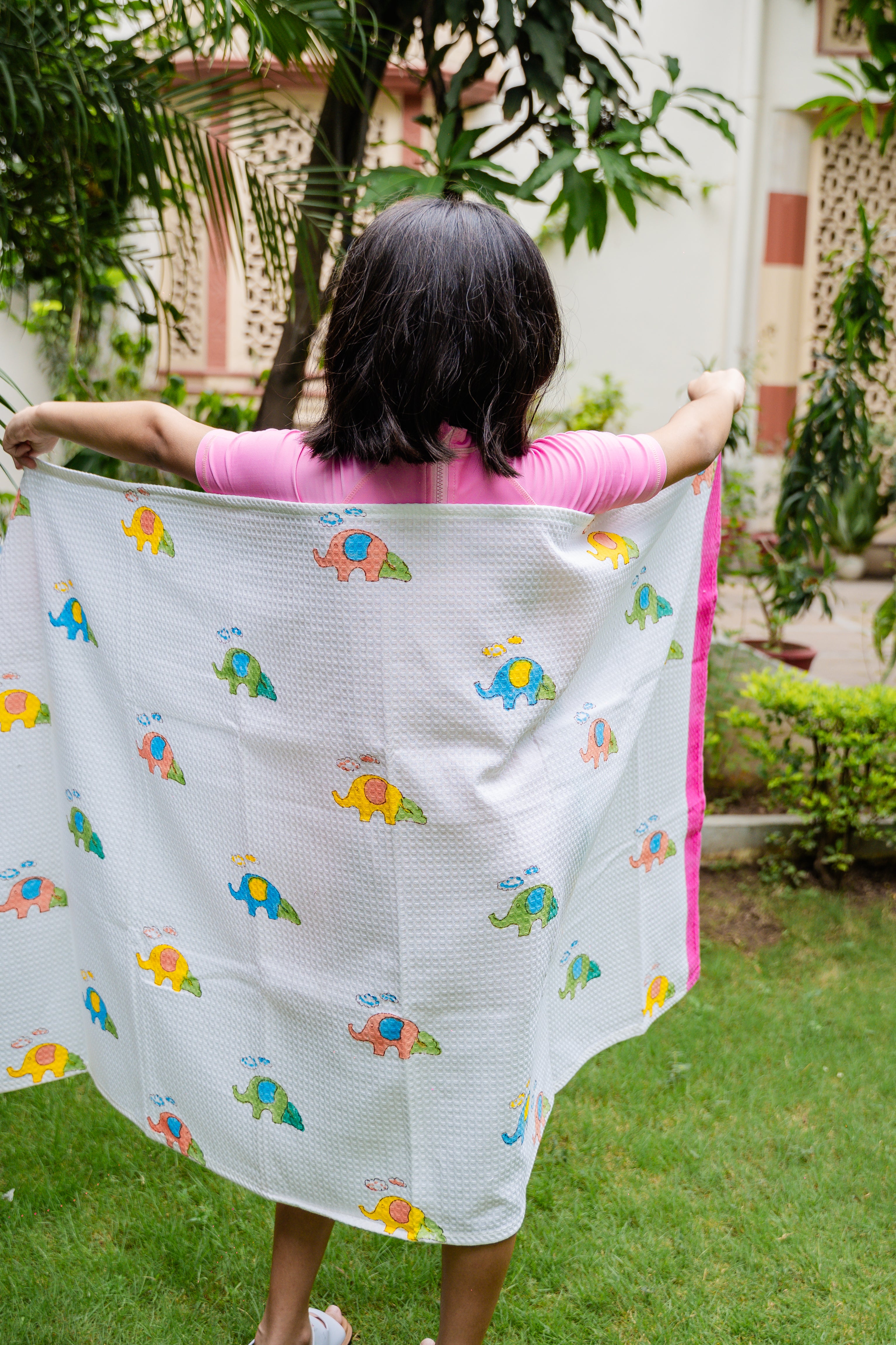 HAND BLOCK PRINTED KIDS BATH TOWEL