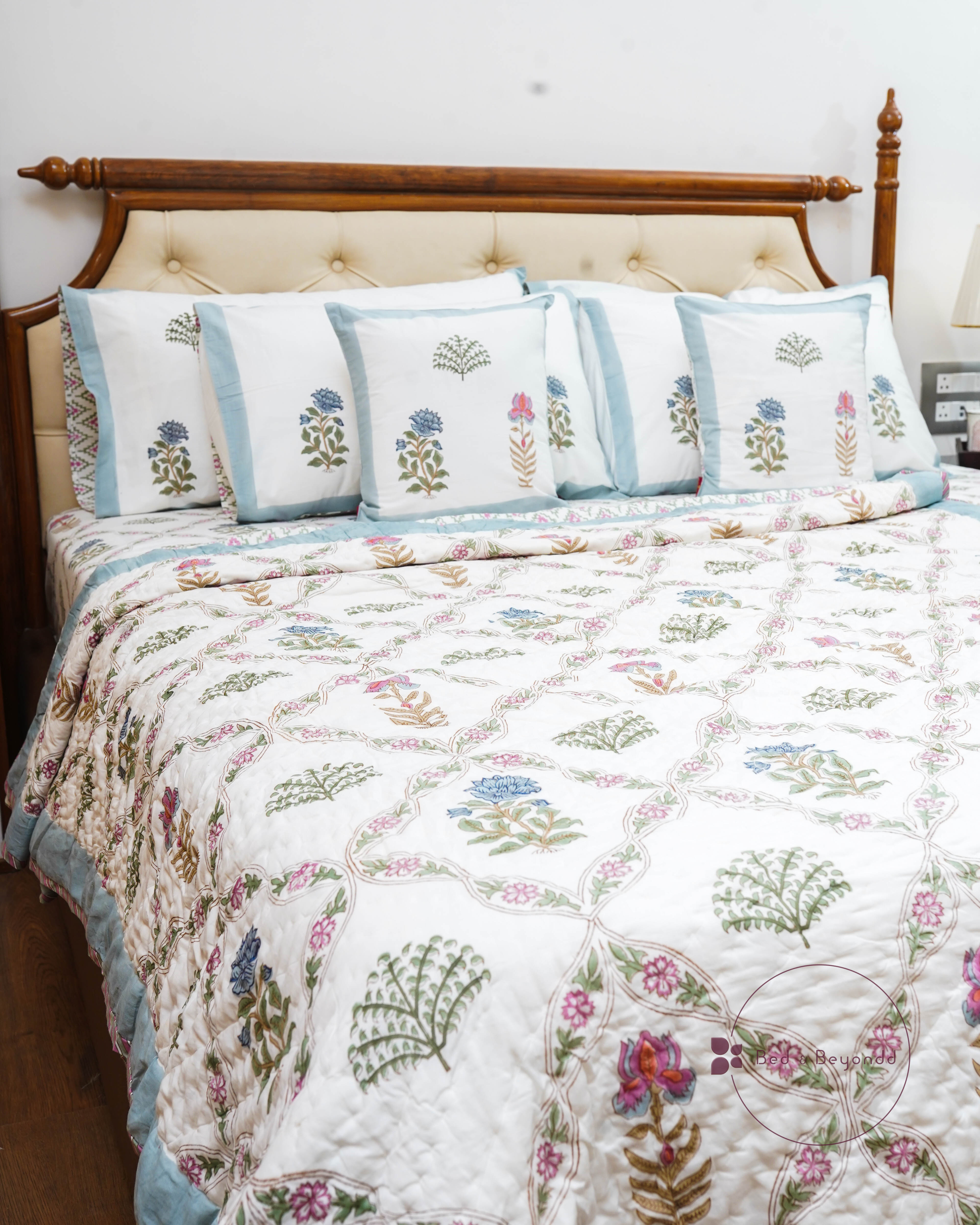 VILASA HANDBLOCK PRINTED REVERSIBLE MULMUL QUILT