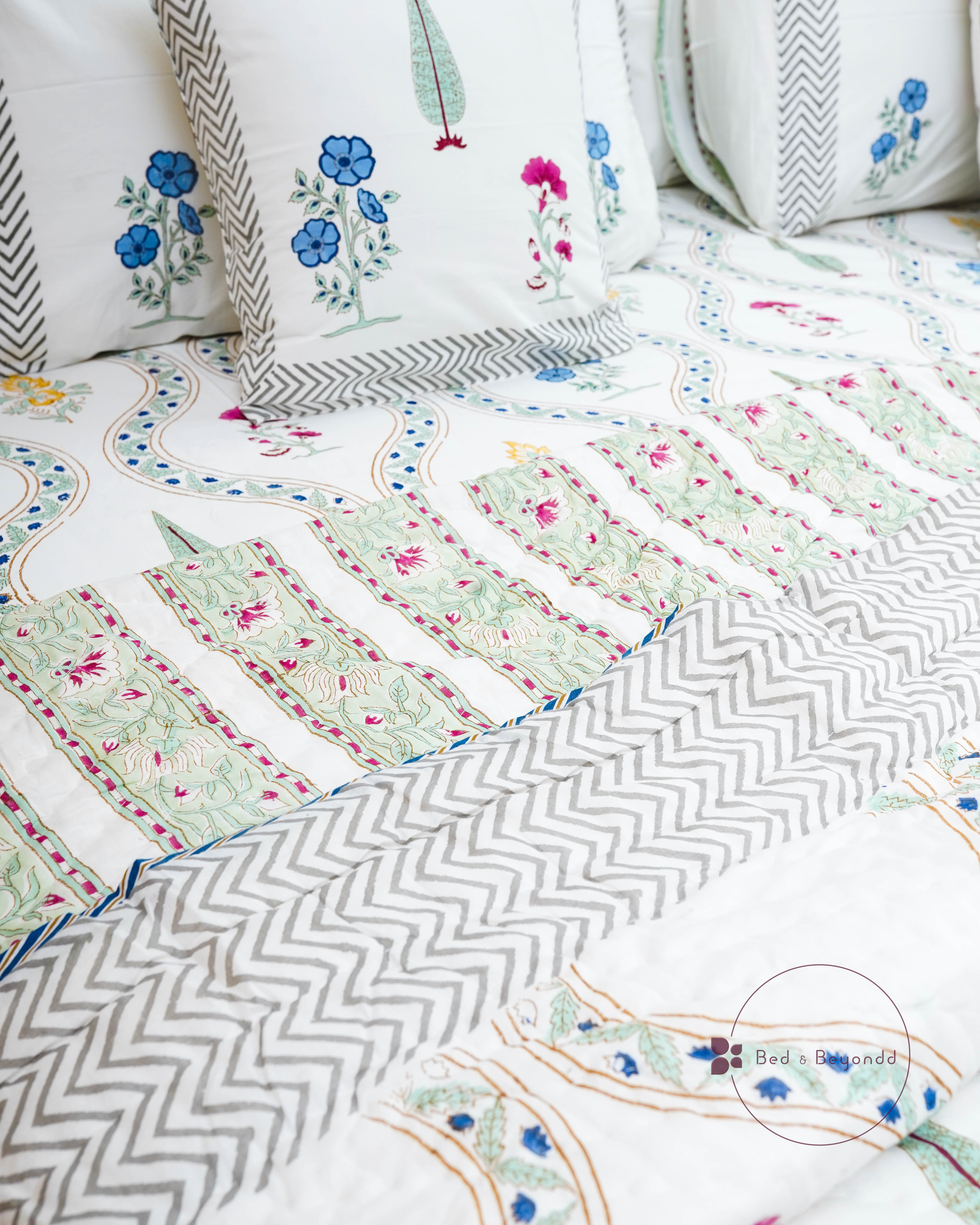 MALIKA HANDBLOCK PRINTED BEDDING