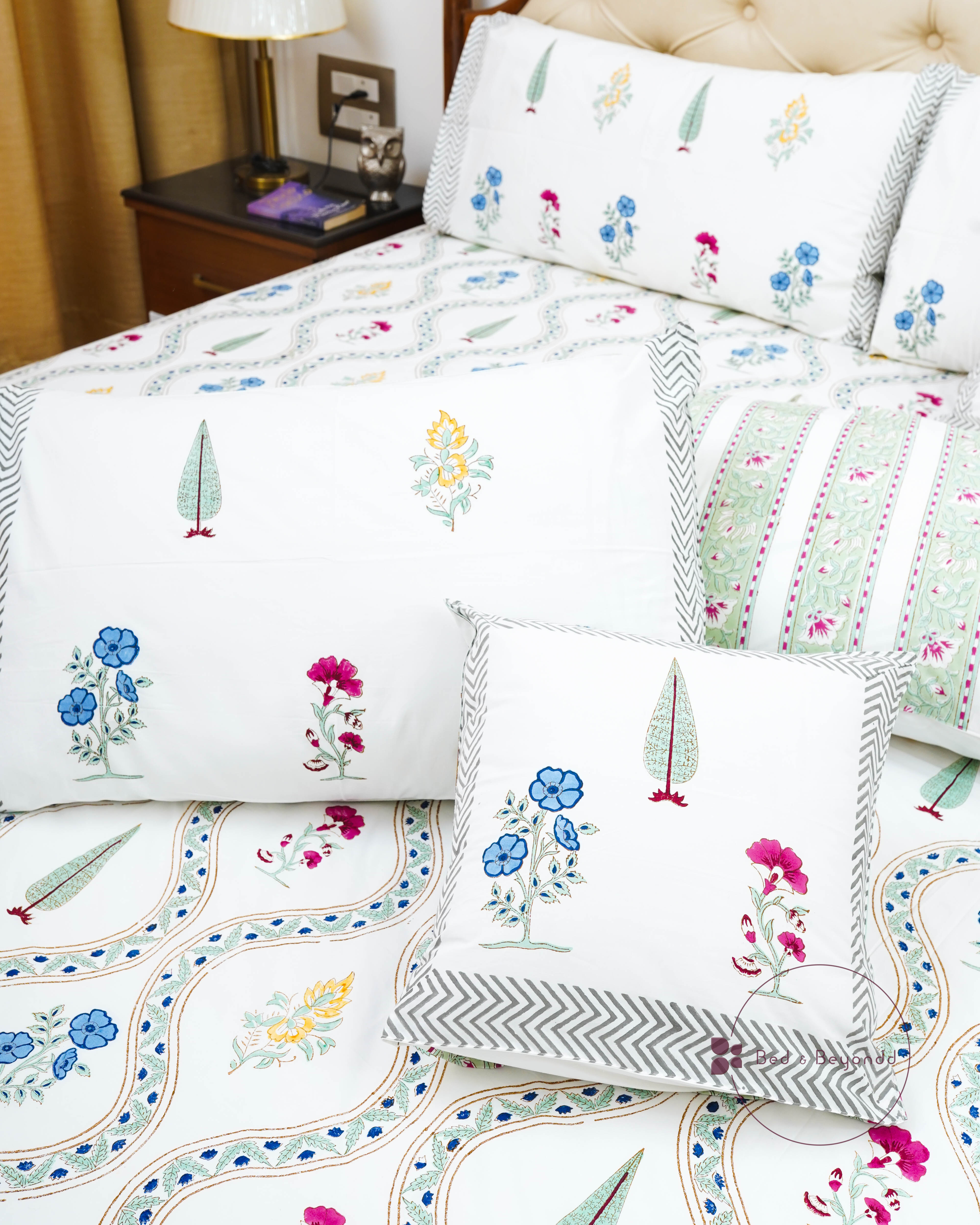 MALIKA HANDBLOCK PRINTED BEDDING