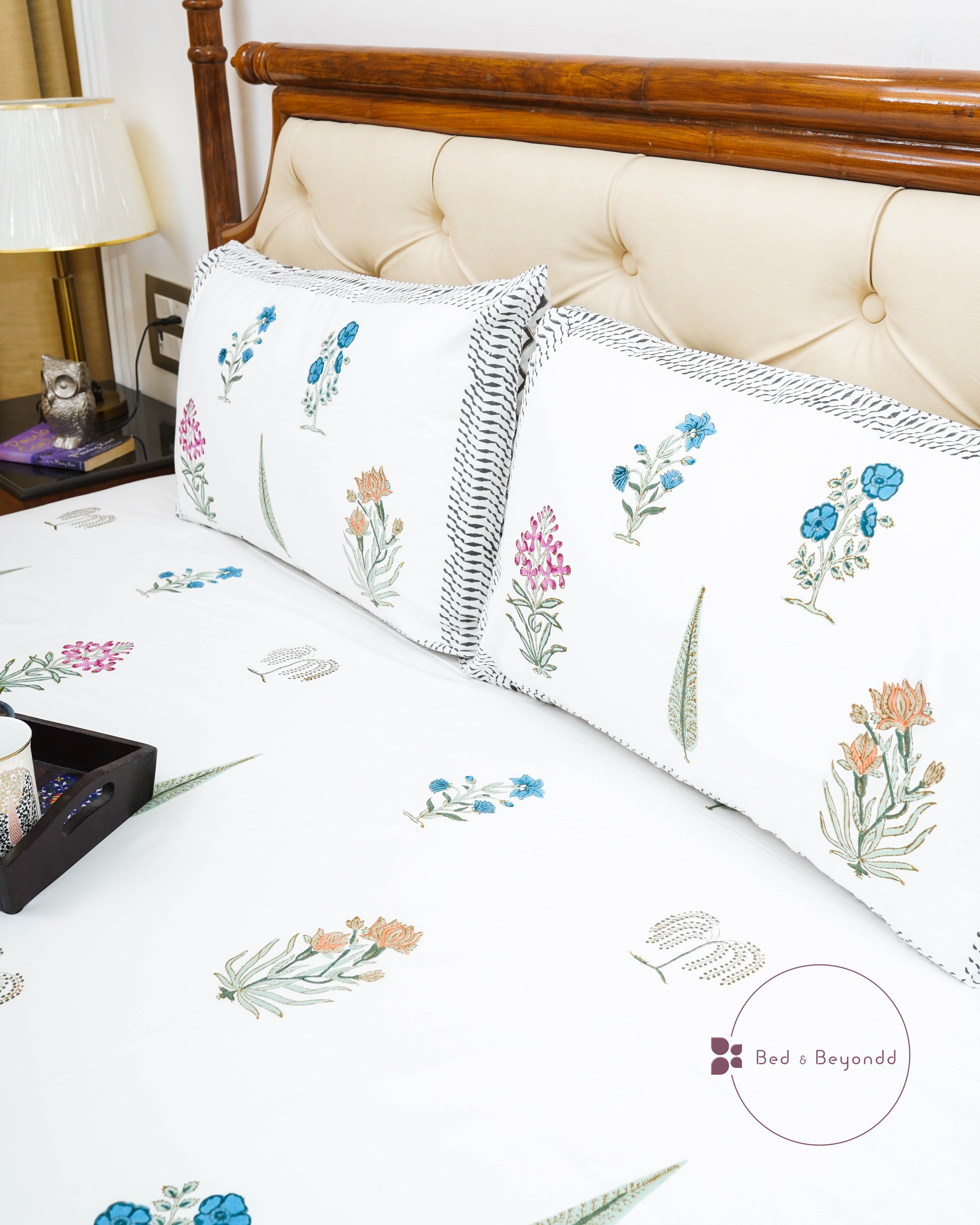 CHEVRON HANDBLOCK PRINTED BEDDING SET