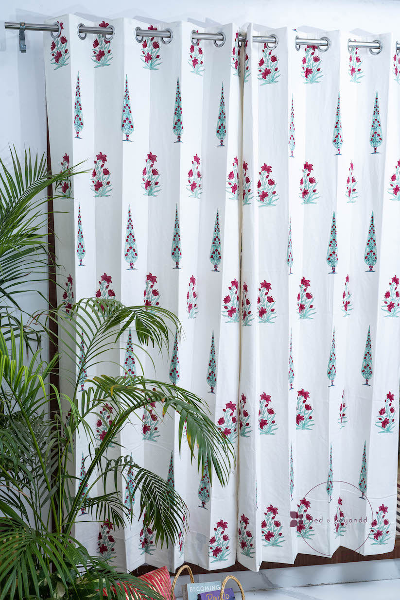 PANACHE HANDBLOCK PRINTED CURTAIN