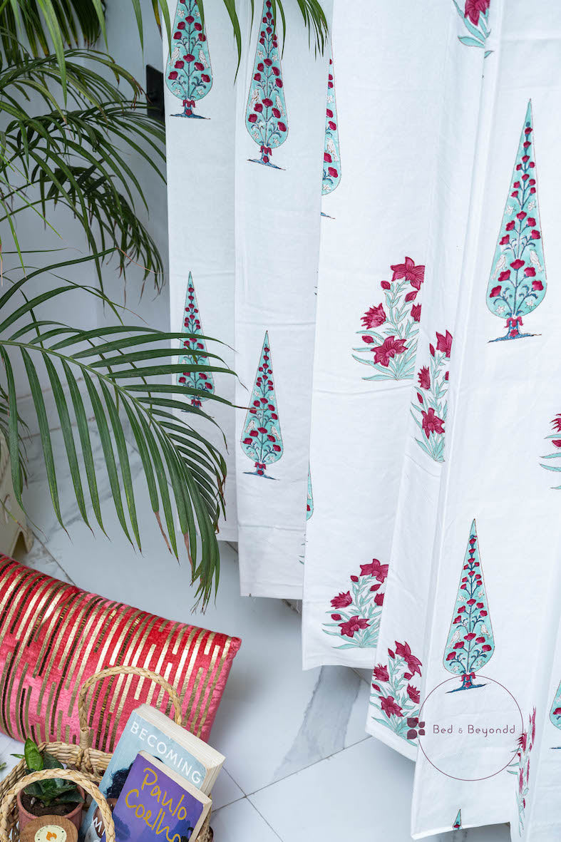 PANACHE HANDBLOCK PRINTED CURTAIN