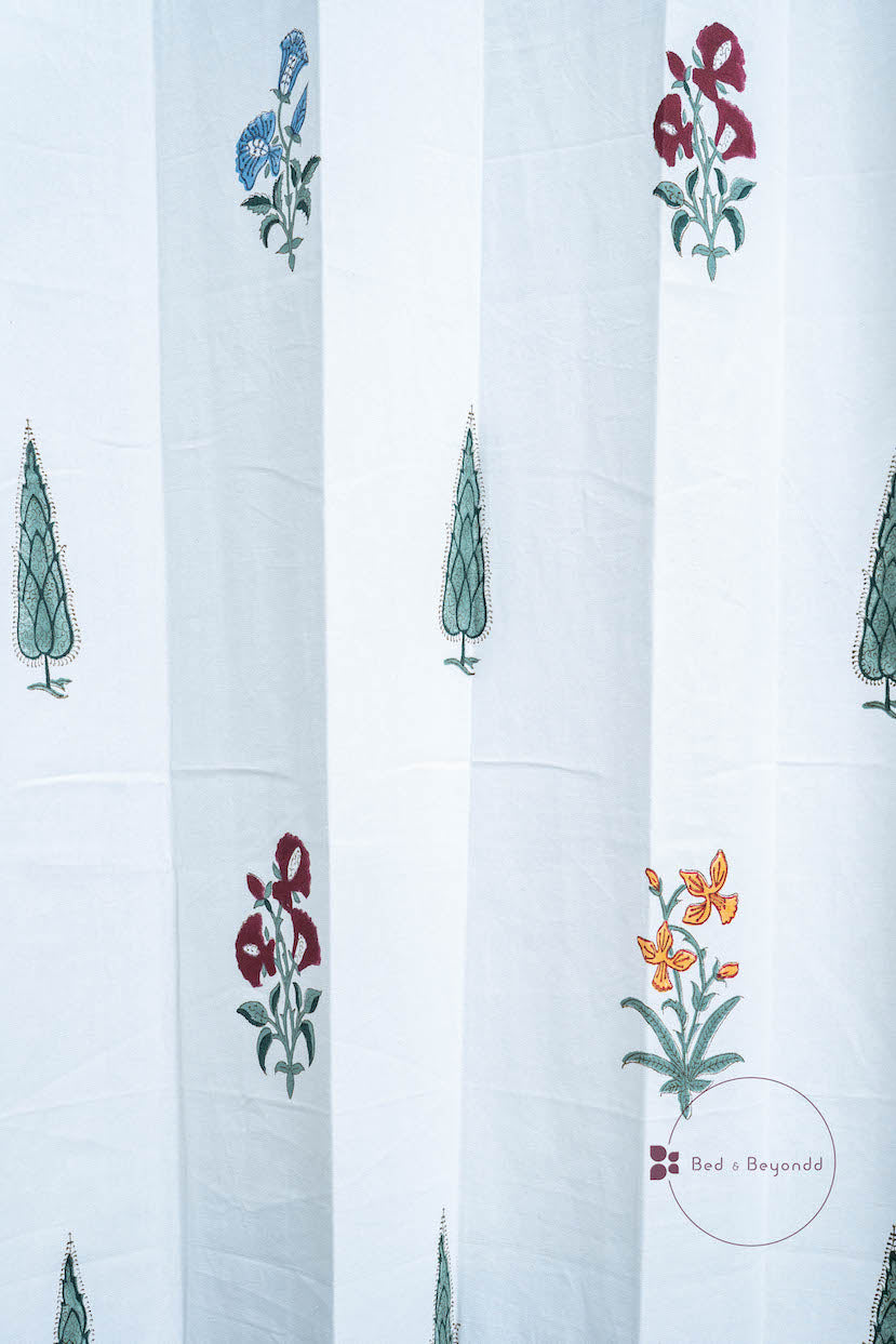 MULTI BOOTA HANDBLOCK PRINTED CURTAIN