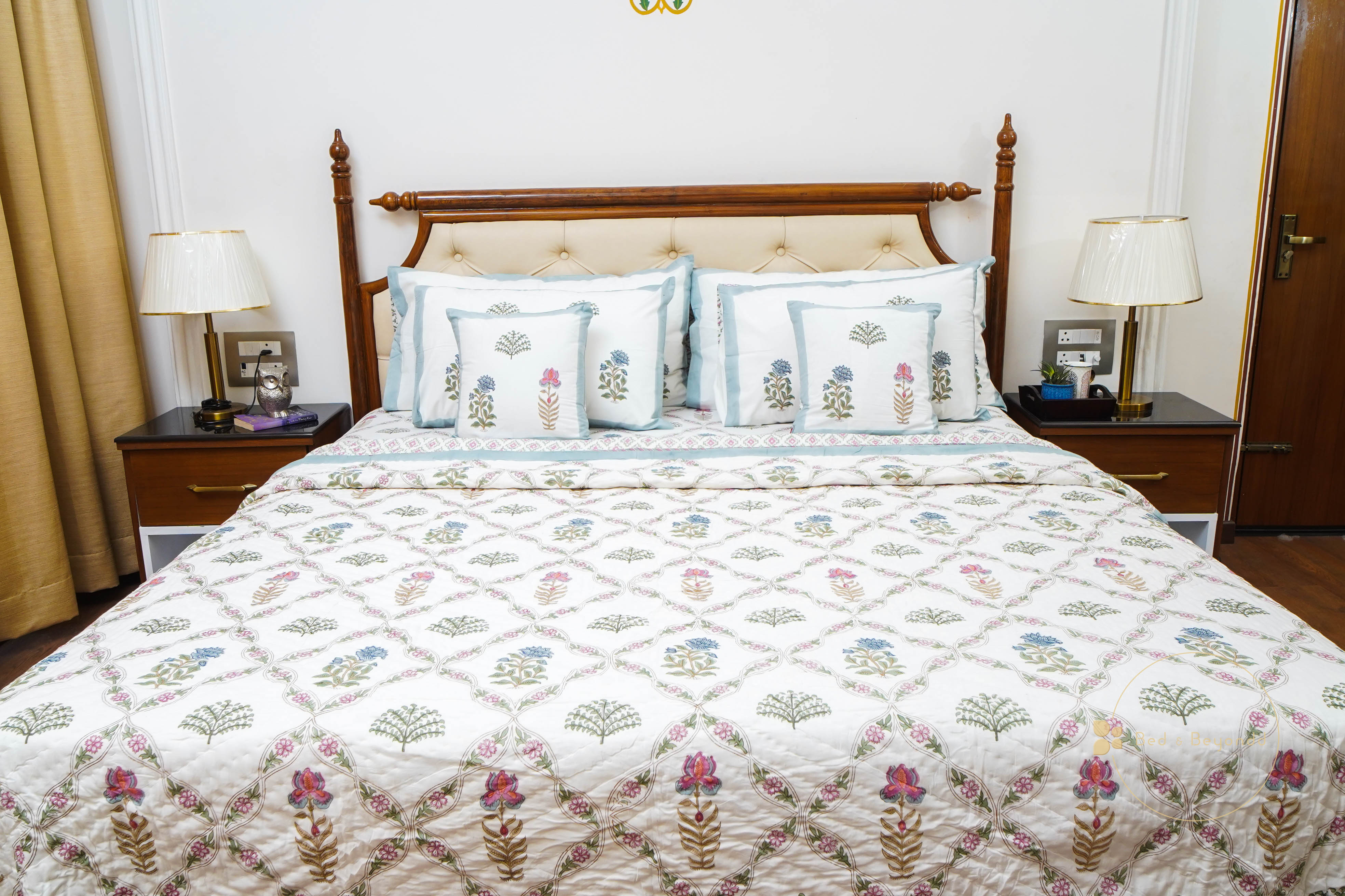 VILASA HANDBLOCK PRINTED REVERSIBLE MULMUL QUILT