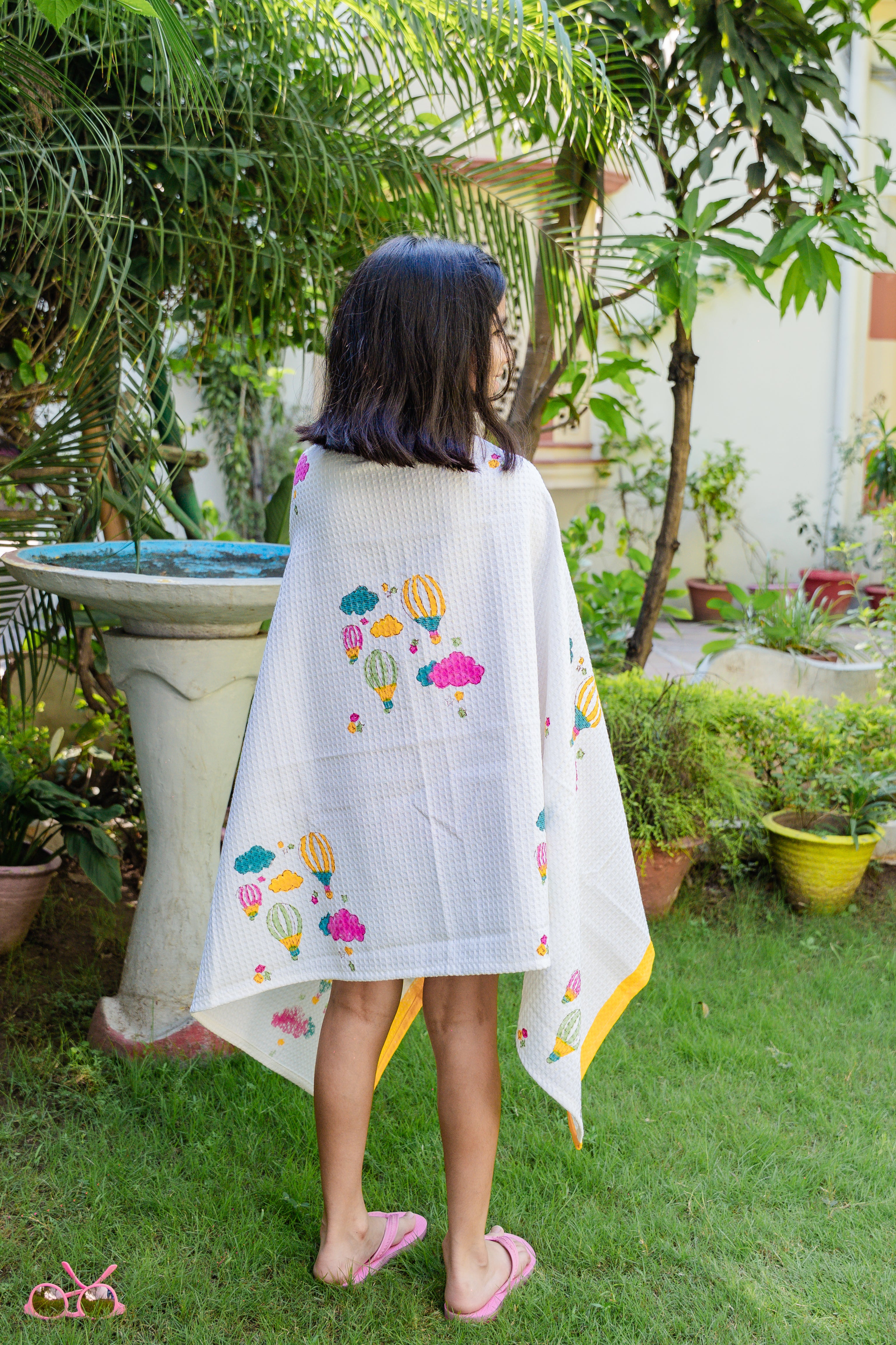 HAND BLOCK PRINTED KIDS BATH TOWEL