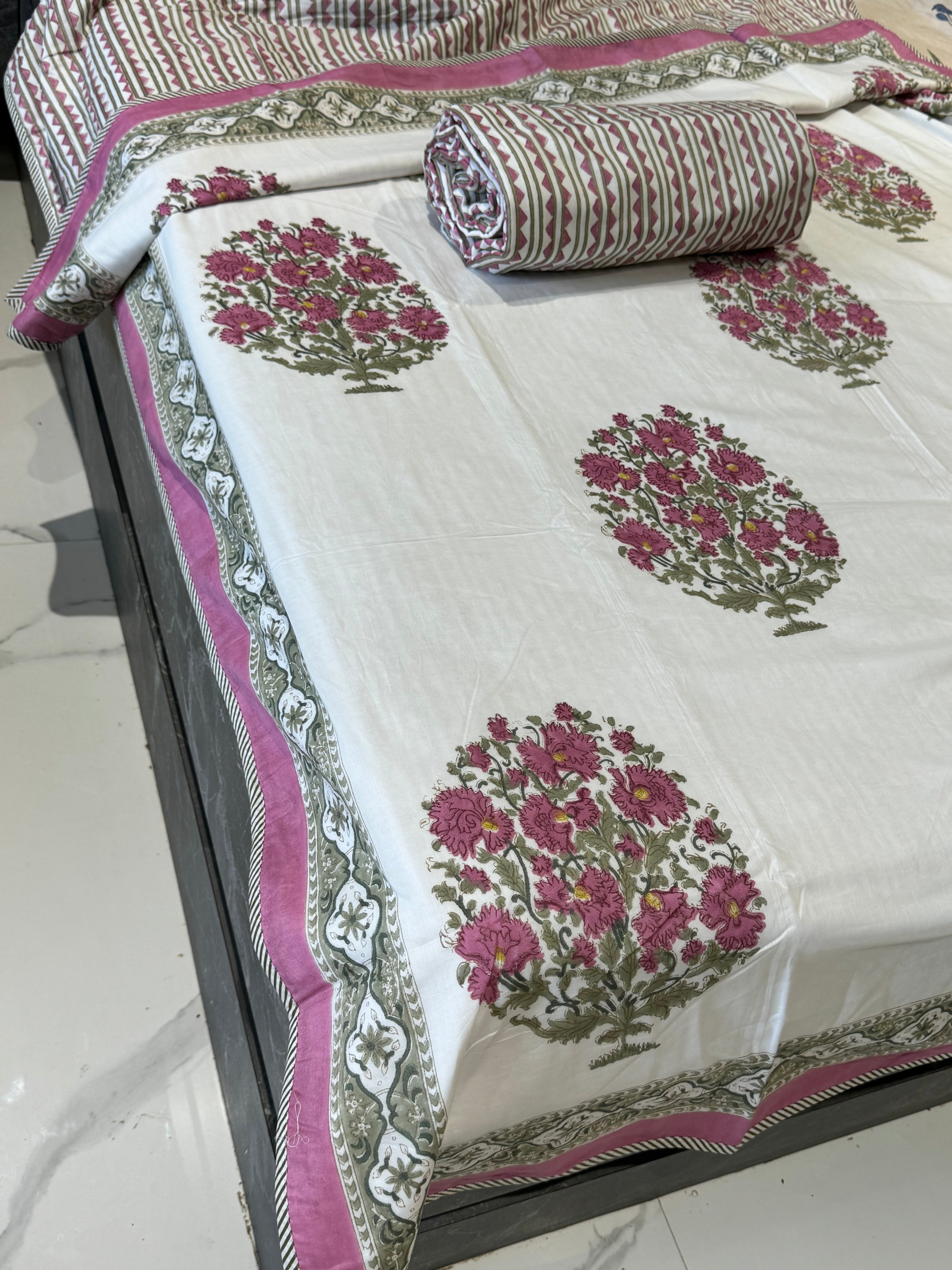 HANDBLOCK PRINTED REVERSIBLE MULMUL DOHAR