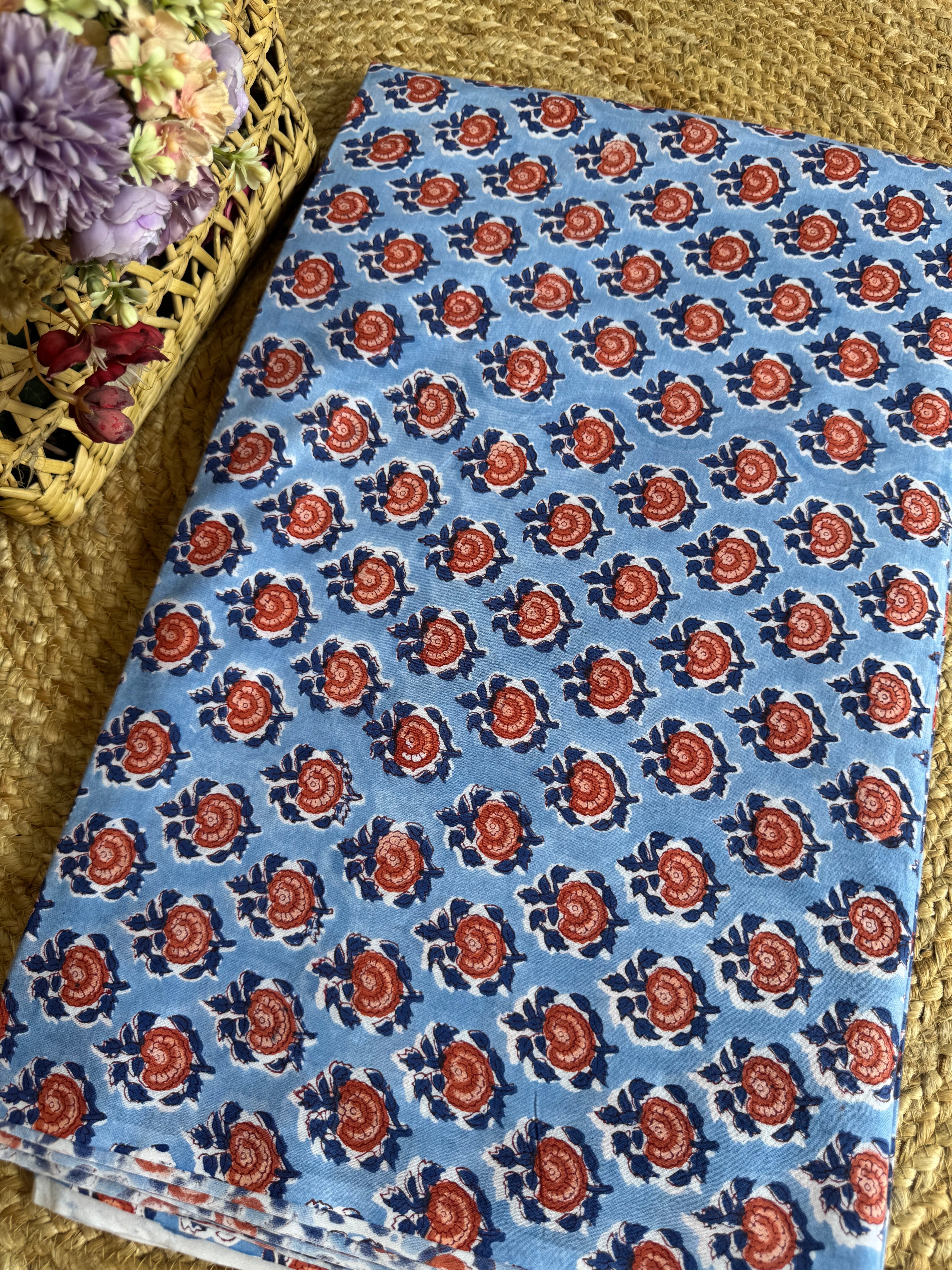 HAND BLOCK PRINTED COTTON FABRIC